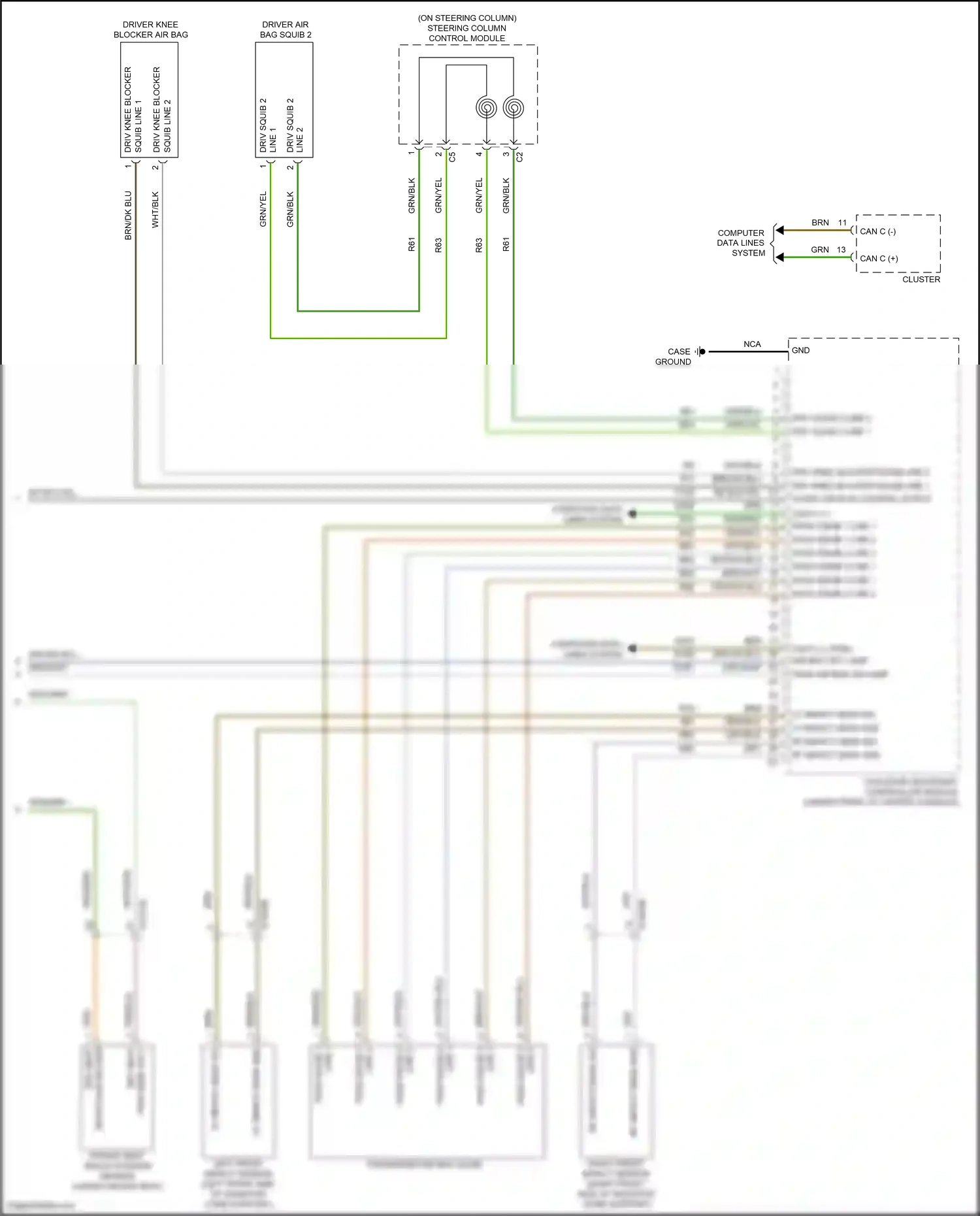 Wiring diagram left front impact sensor for Jeep Renegade I facelift (2018-2024) (1 of 1)