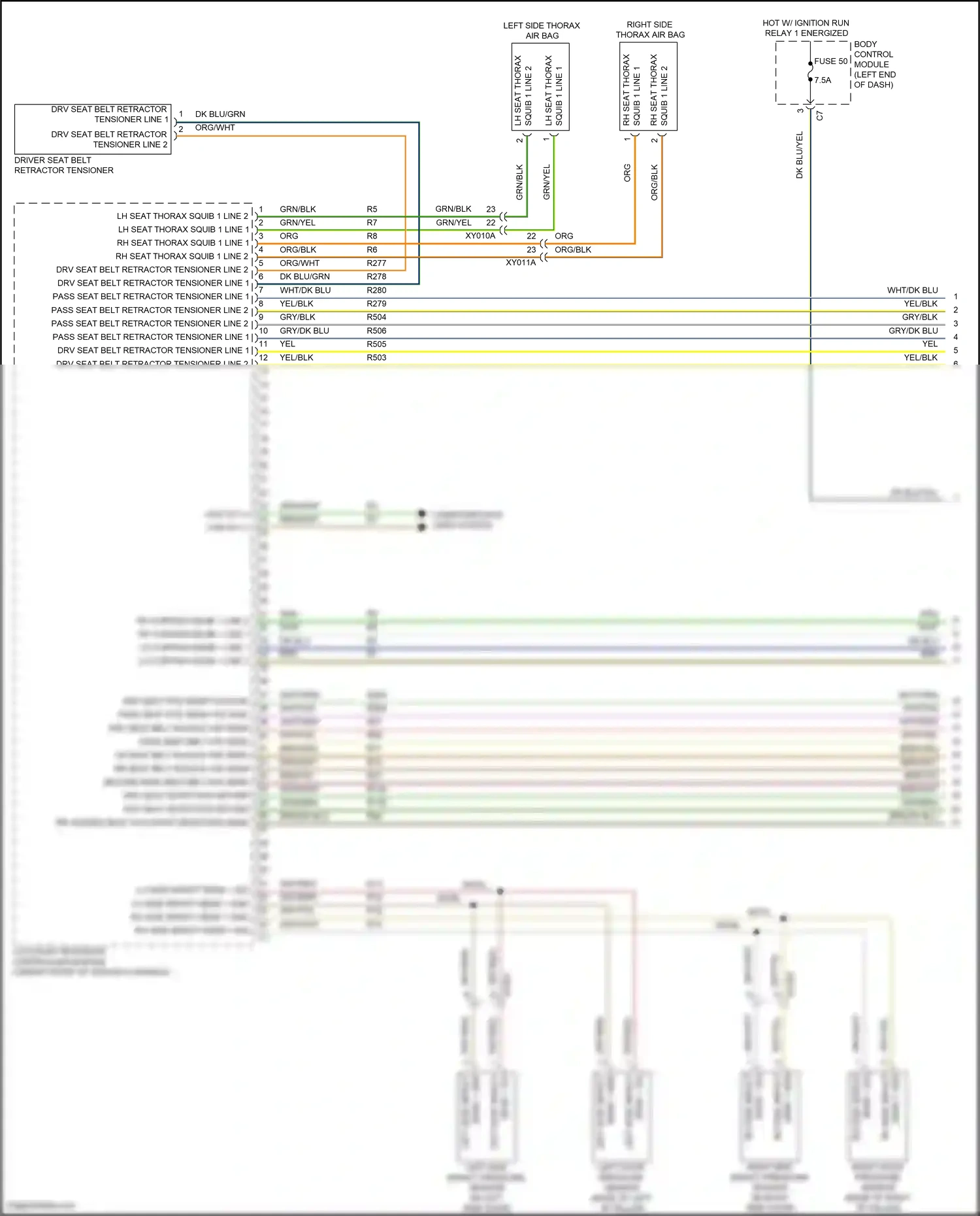 Wiring diagram occupant restraint controller module for Jeep Renegade I facelift (2018-2024) (4 of 6)