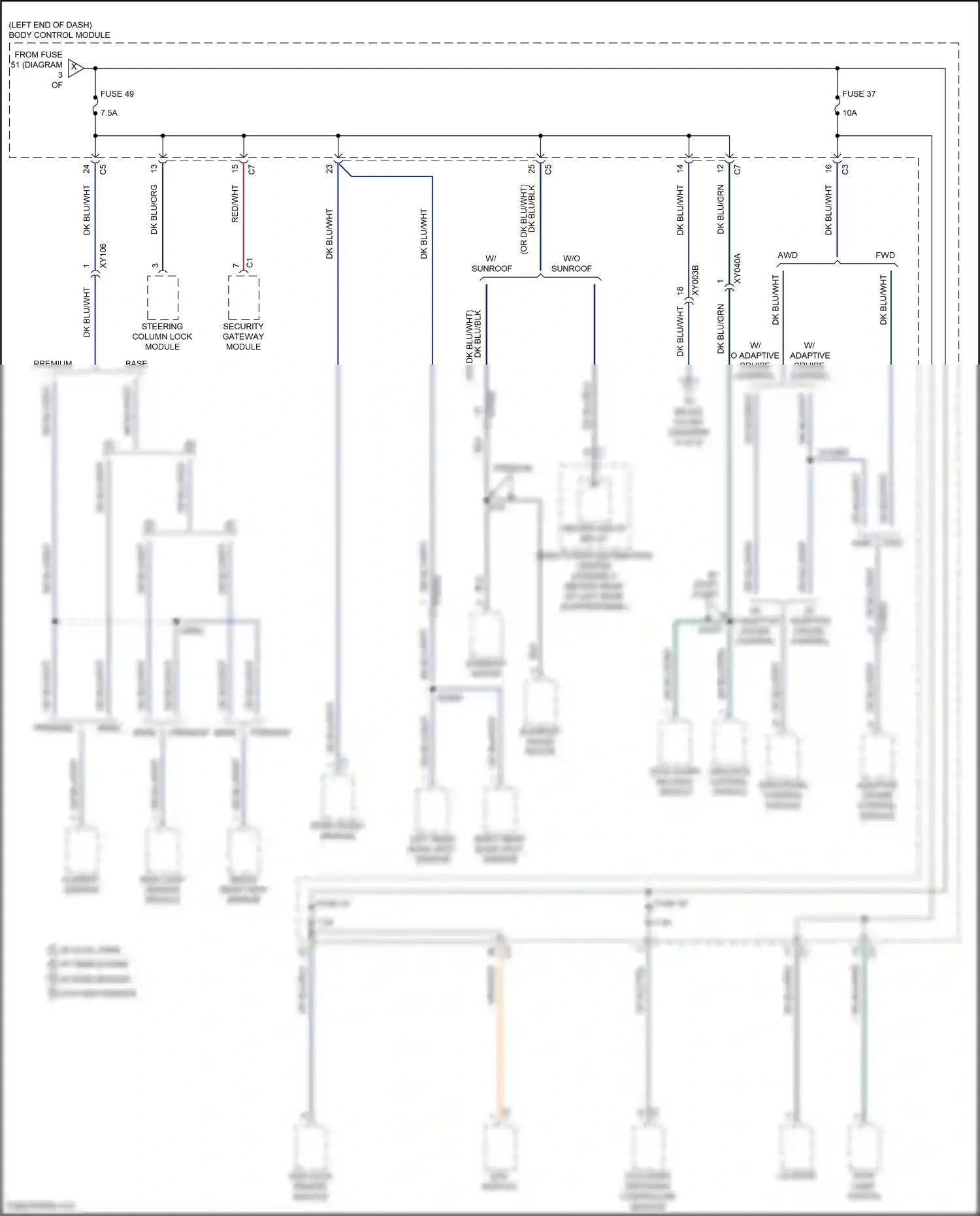 Wiring diagram occupant restraint controller module for Jeep Renegade I facelift (2018-2024) (3 of 6)