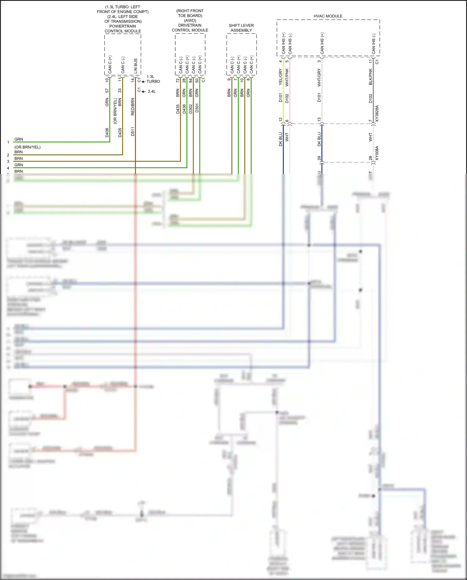 Wiring diagram powertrain control module for Jeep Renegade I facelift (2018-2024) (3 of 25)