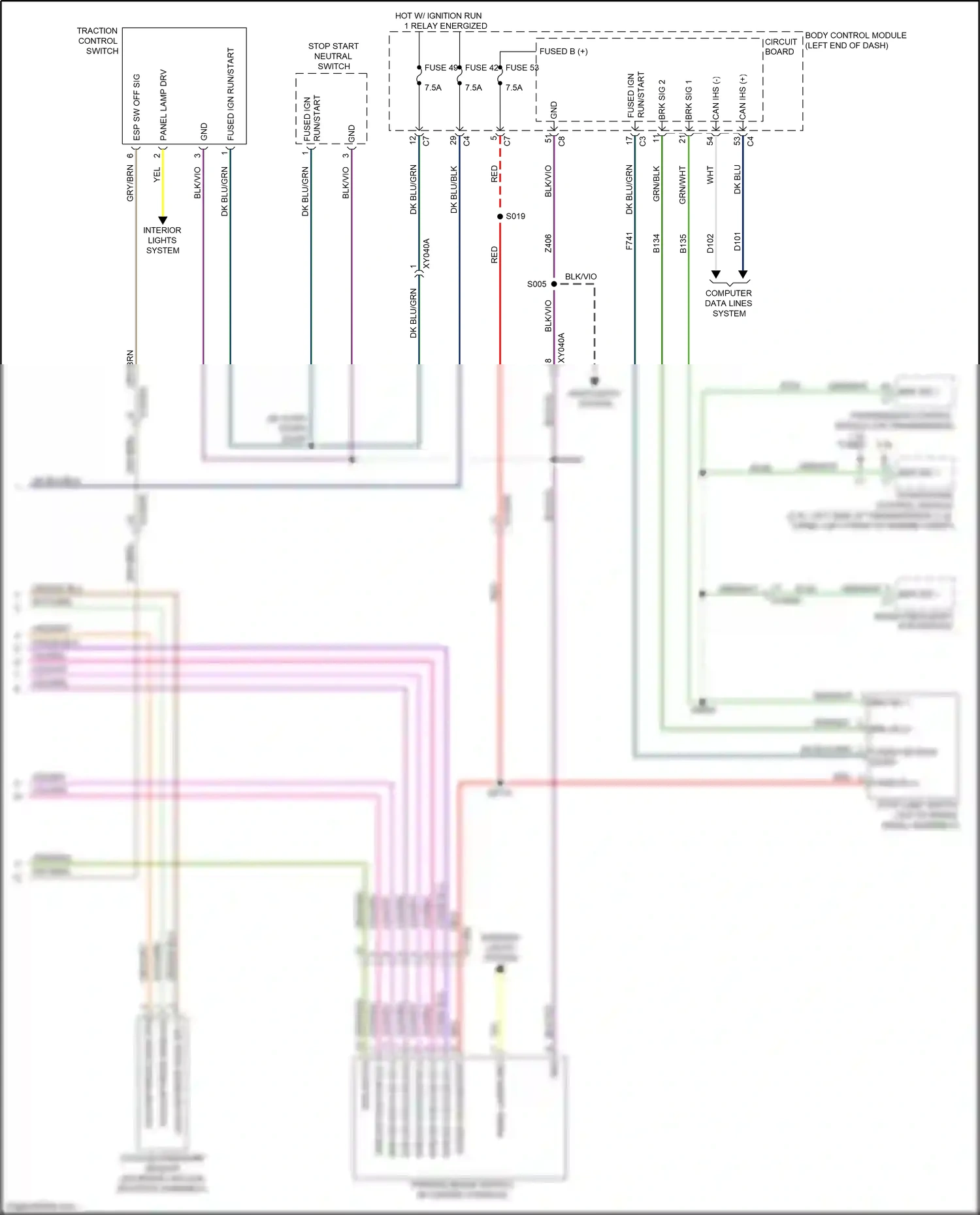 Wiring diagram powertrain control module for Jeep Renegade I facelift (2018-2024) (1 of 25)