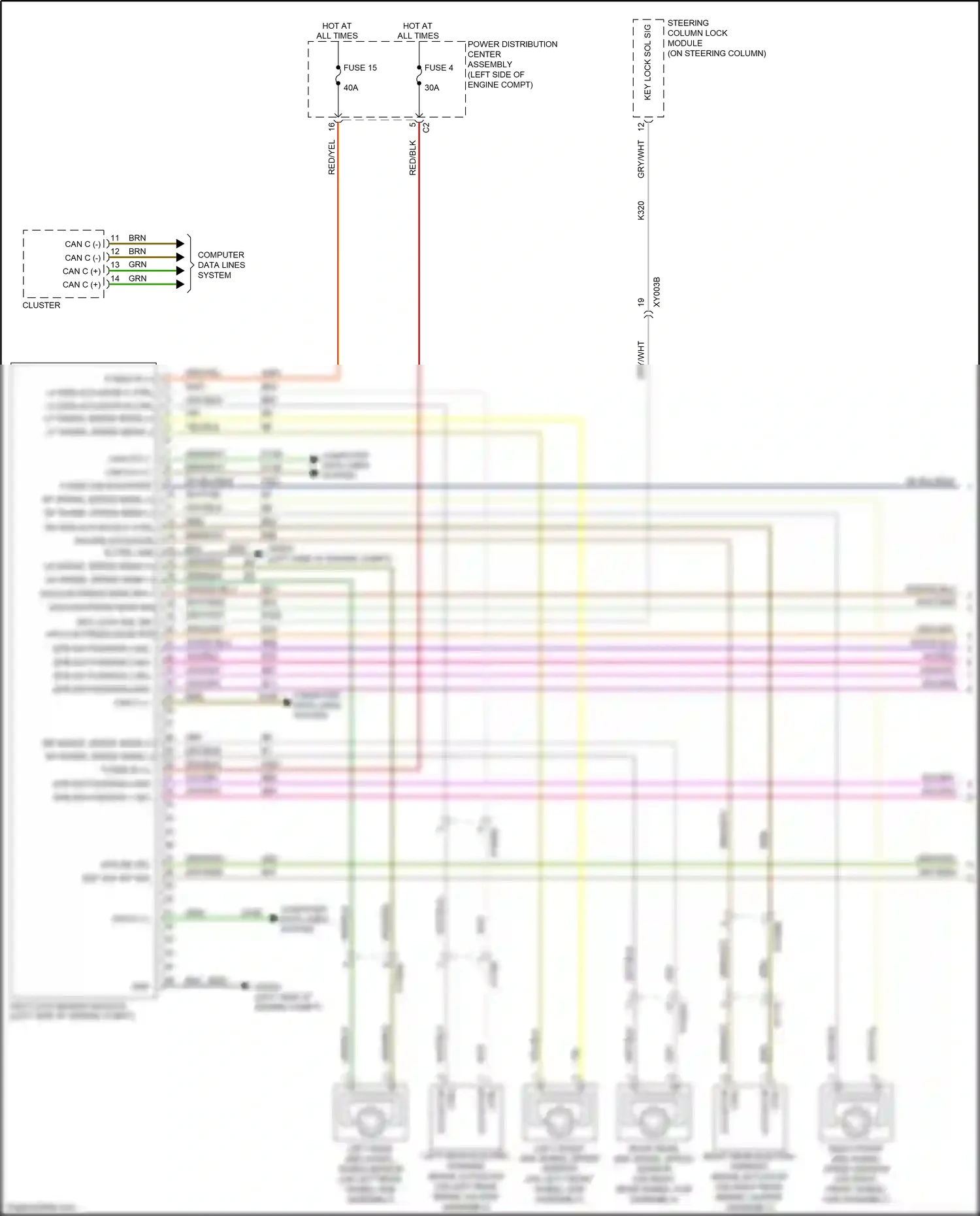 Wiring diagram serial data communication enable for Jeep Renegade I facelift (2018-2024) (1 of 1)