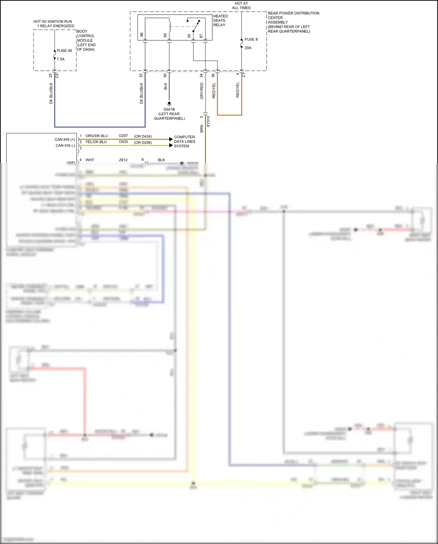 Wiring diagram steering column control module for Jeep Renegade I facelift (2018-2024) (3 of 9)
