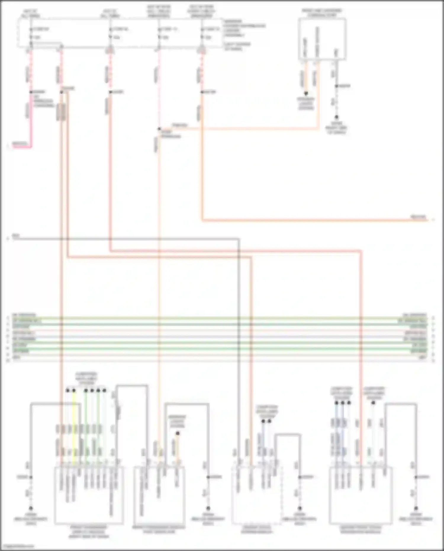 Wiring diagram center front stack integrated module for Jeep Wagoneer WS (2021-2024) (2 of 4)