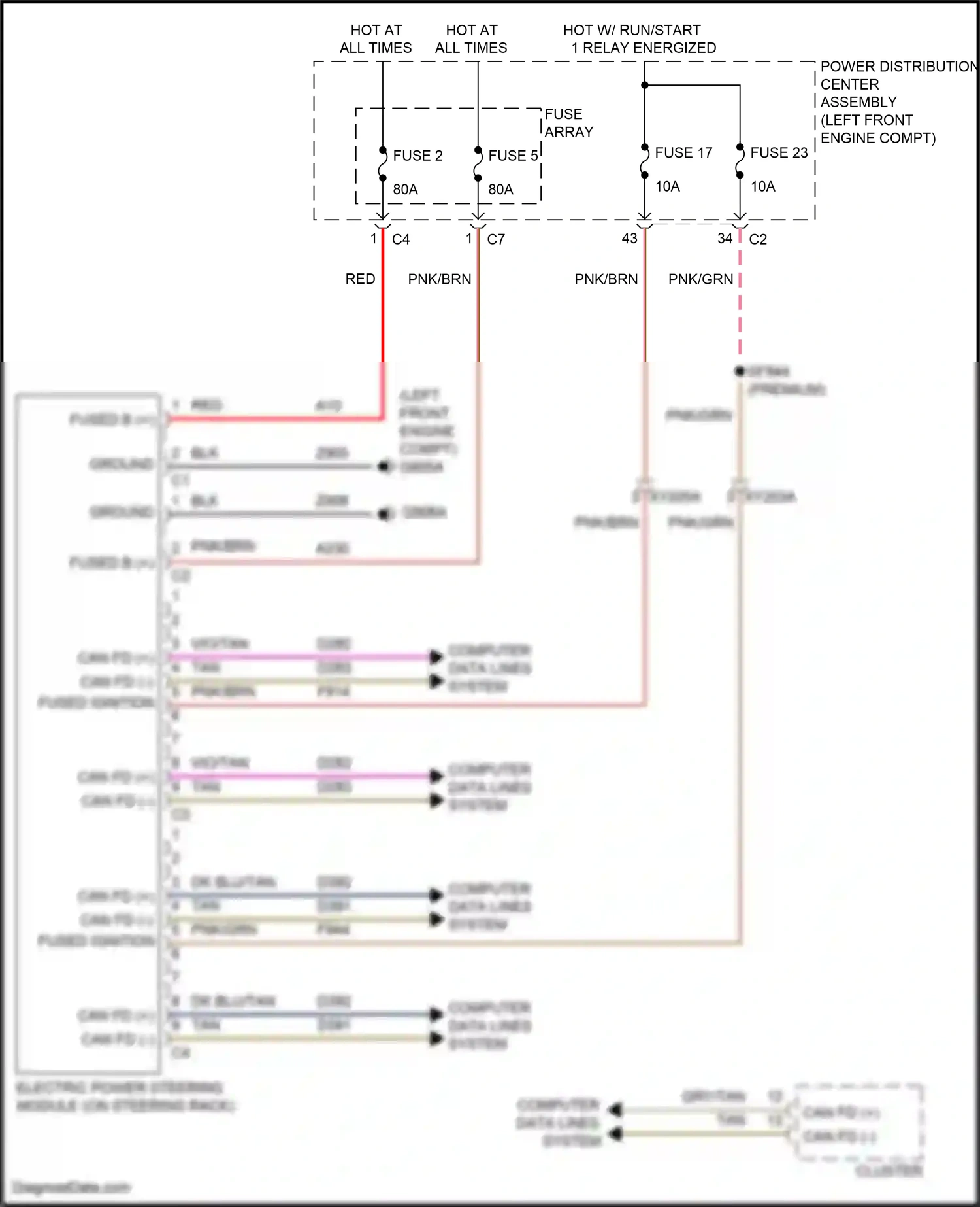 Jeep Wagoneer WS (2021-2024) fuse array wiring diagram  (2 of 4)
