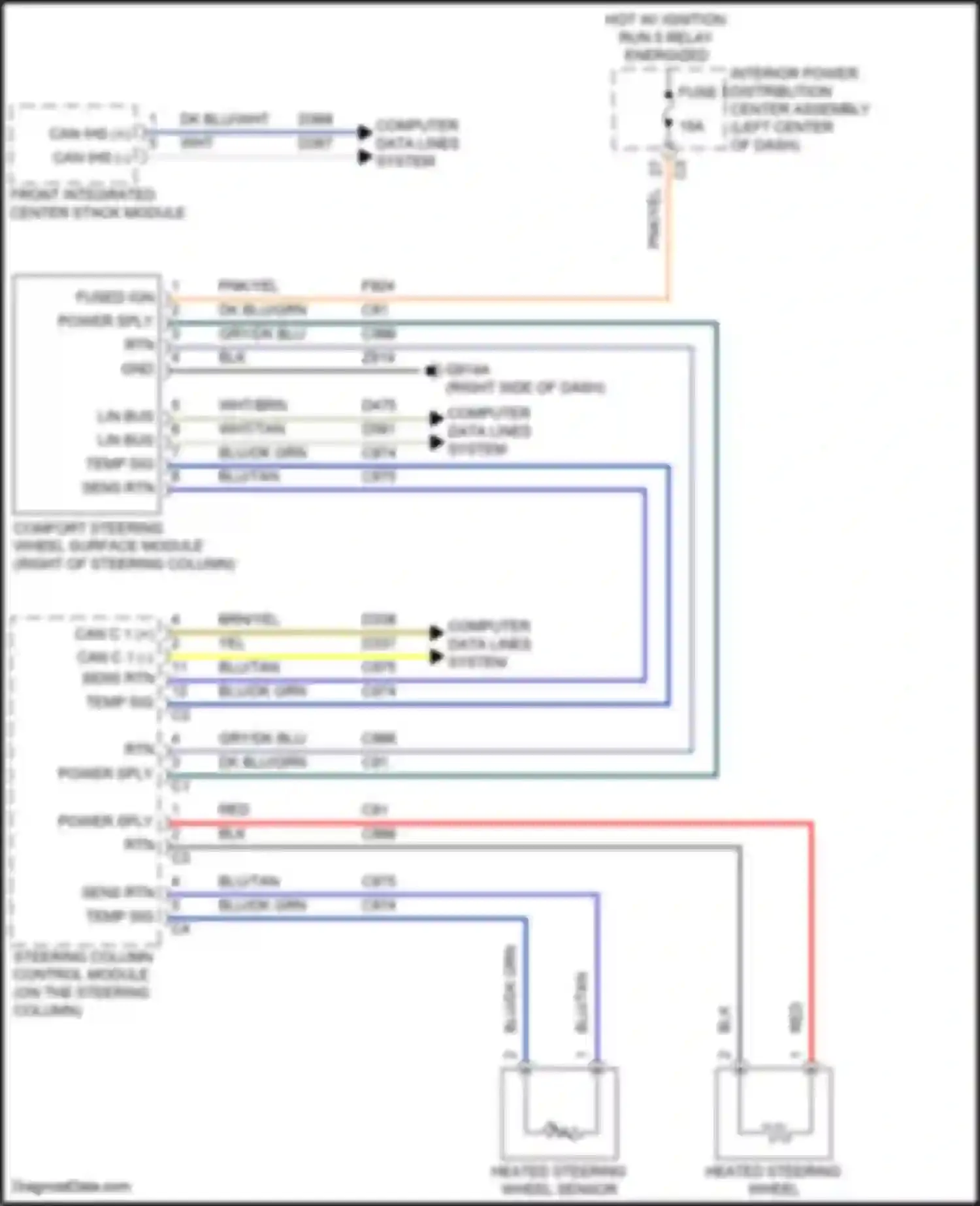 Wiring diagram heated steering wheel sensor for Jeep Wagoneer WS (2021-2024) (1 of 1)