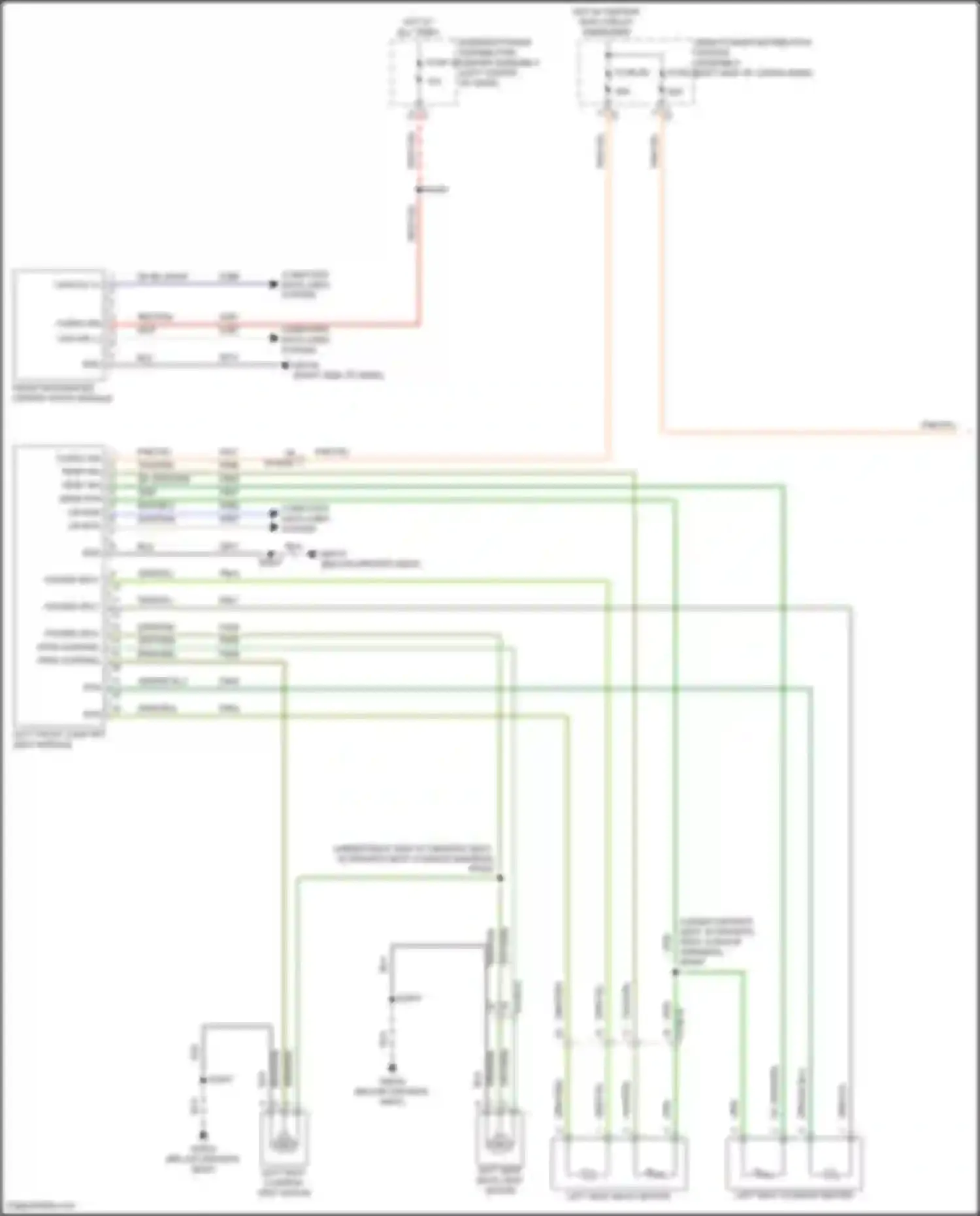 Wiring diagram left front comfort seat module for Jeep Wagoneer WS (2021-2024) (2 of 3)