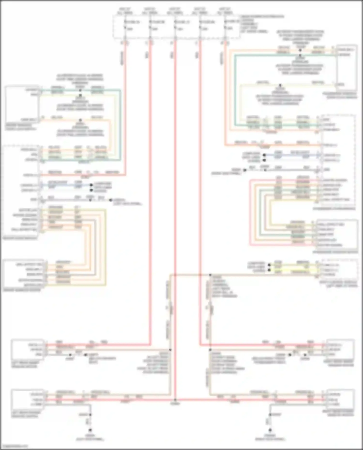 Wiring diagram passenger window/ door lock switch for Jeep Wagoneer WS (2021-2024) (2 of 2)