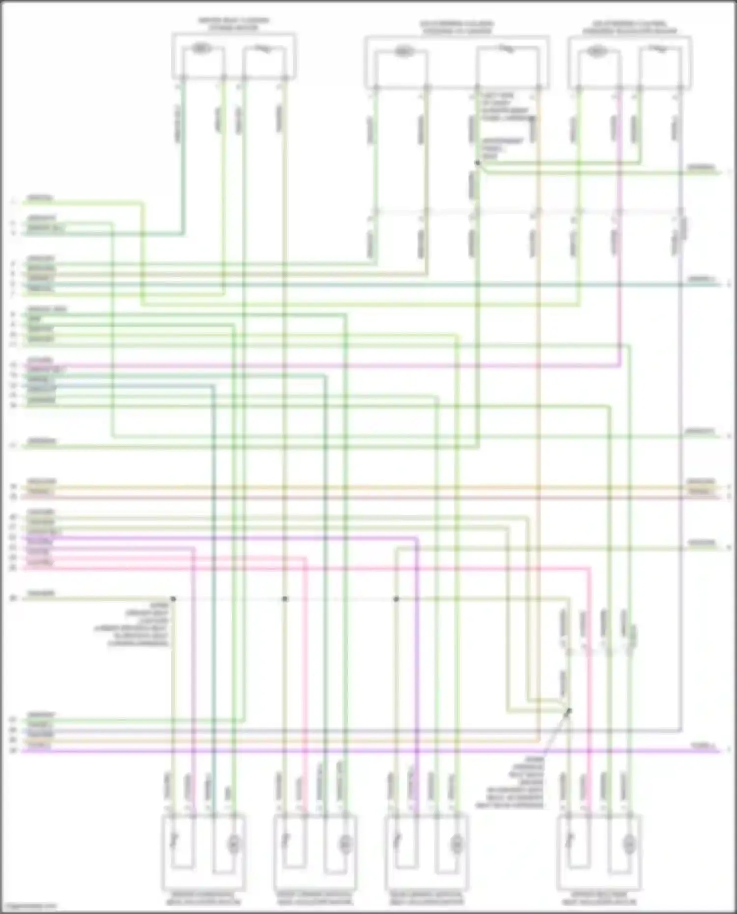 Wiring diagram rear driver vertical seat adjuster motor for Jeep Wagoneer WS (2021-2024) (2 of 2)