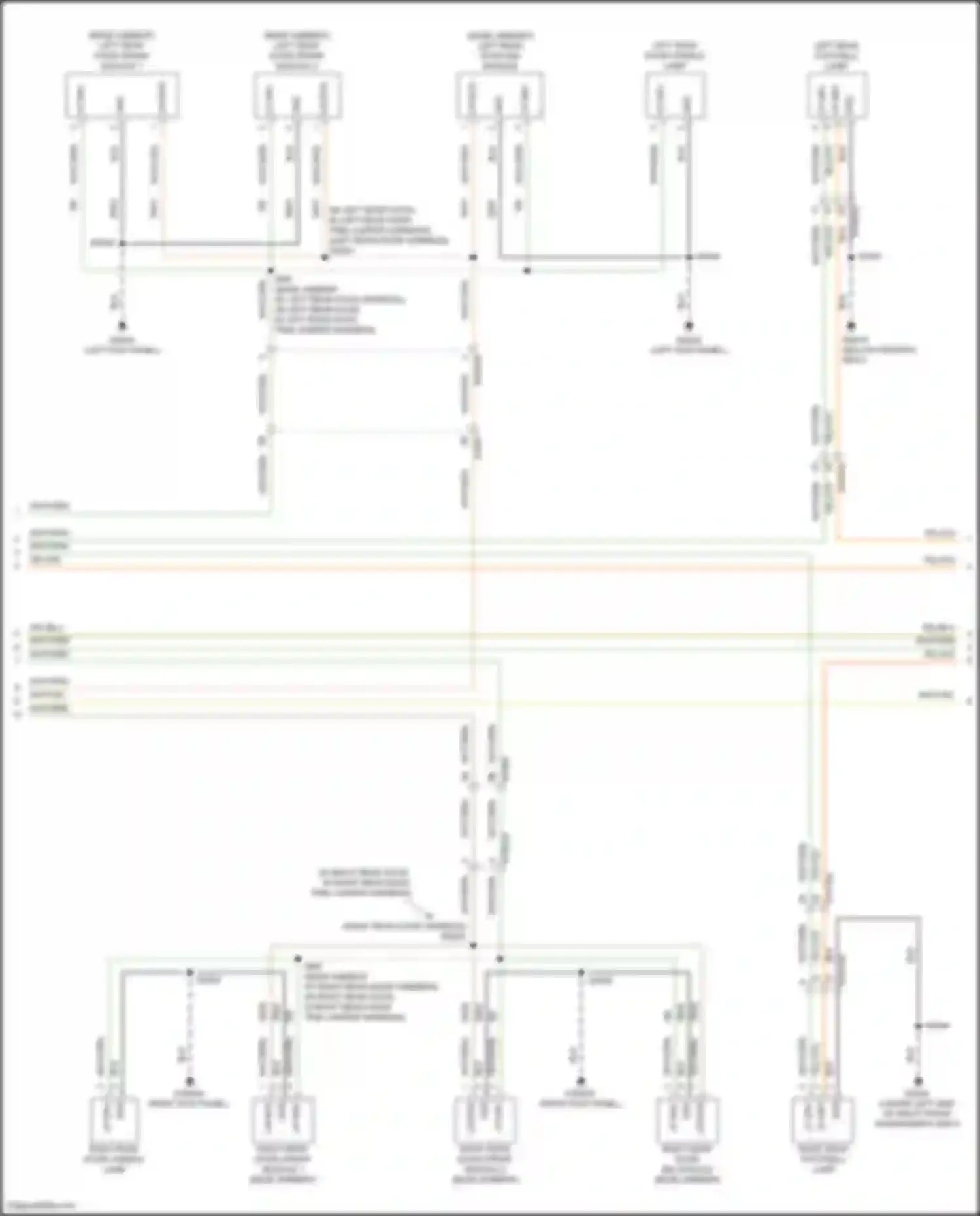 Wiring diagram right rear door bin module for Jeep Wagoneer WS (2021-2024) (2 of 4)