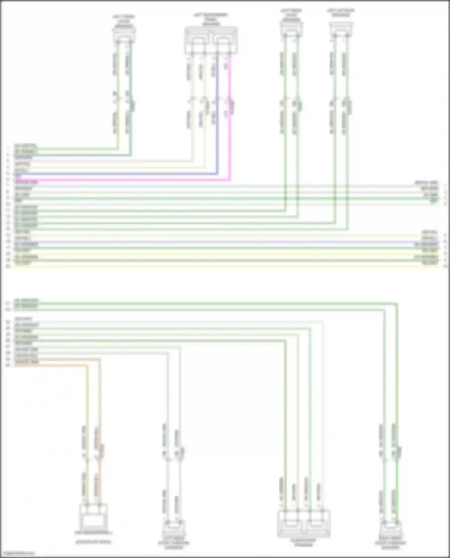 Wiring diagram right rear door tweeter speaker for Jeep Wagoneer WS (2021-2024) (2 of 6)