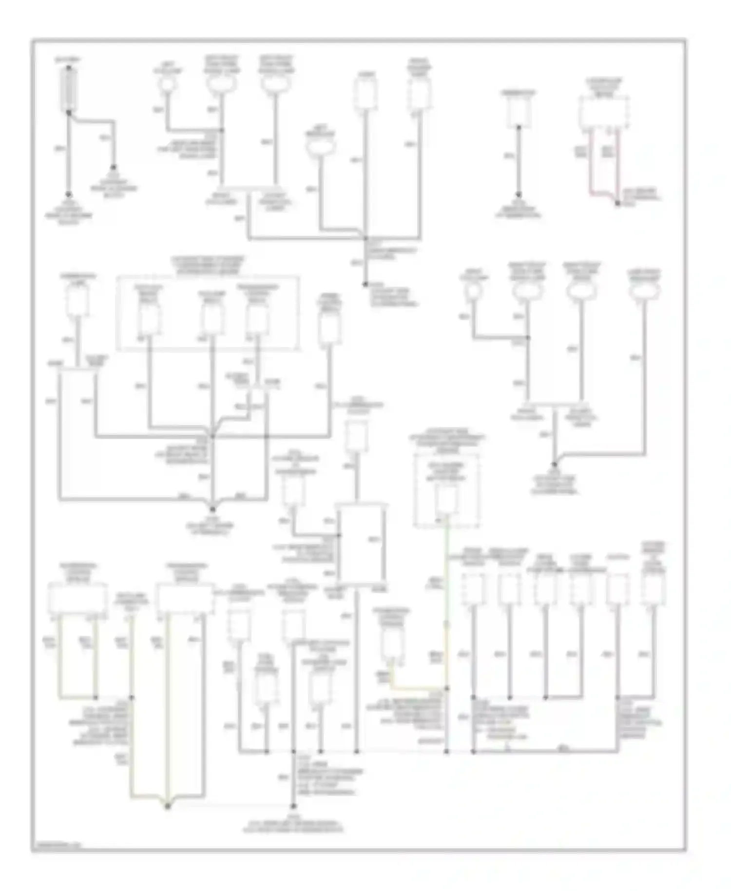 Wrangler Jeep II (1996-2006): Ground distribution circuit (1 of 2)