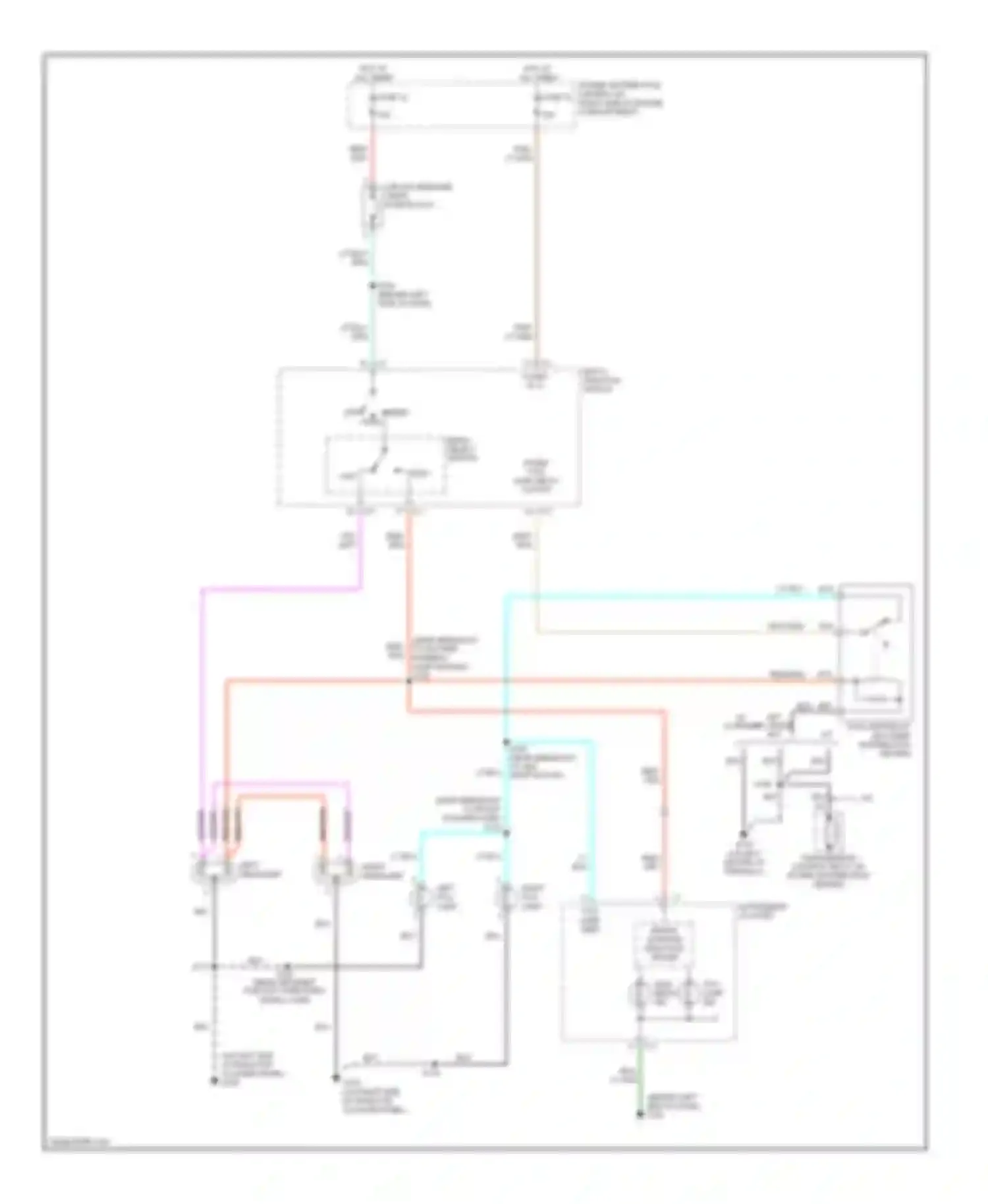 Wrangler Jeep II (1996-2006): Headlights circuit, without drl