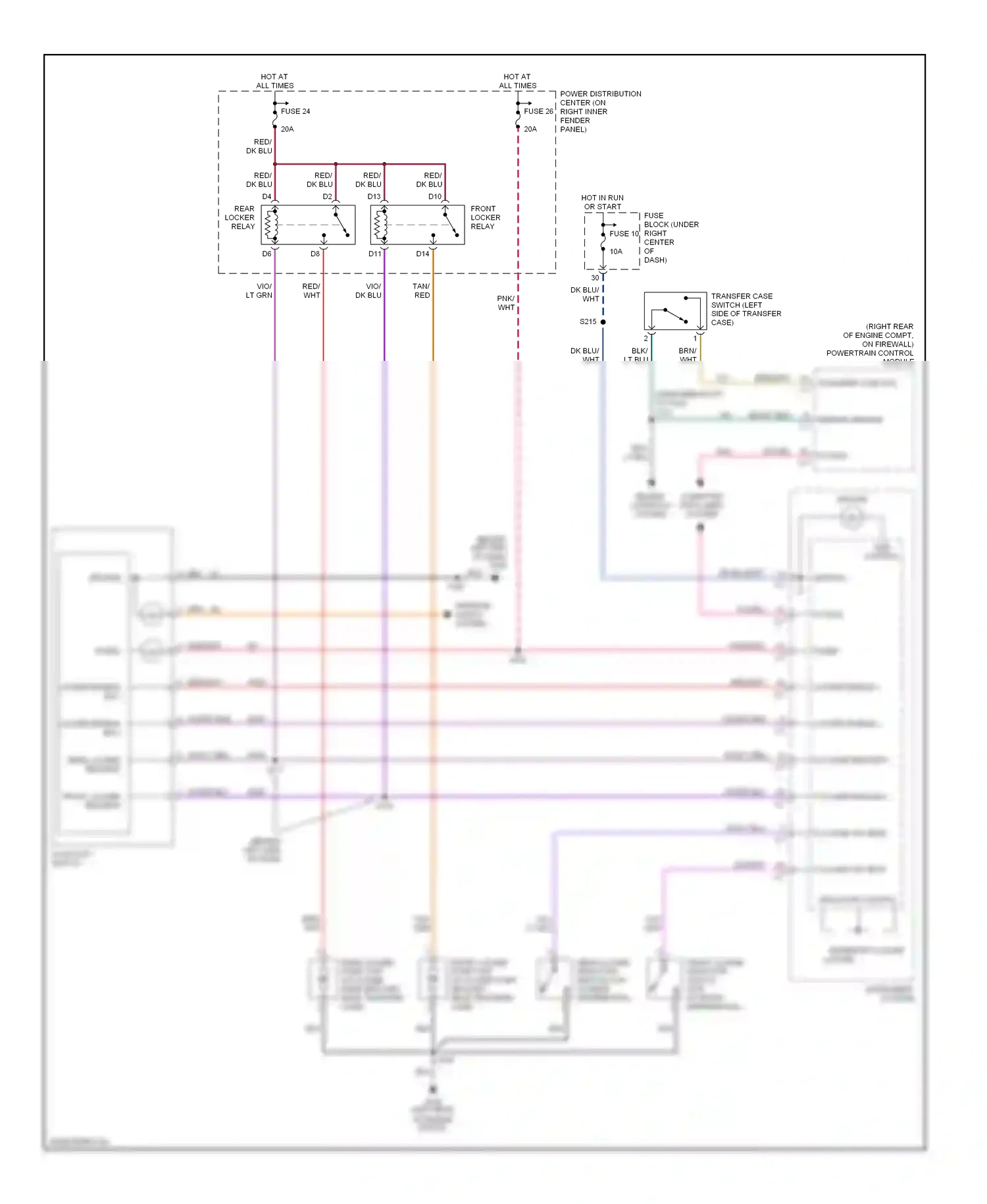 Jeep Wrangler II (1996-2006) engine controls system wiring diagram  (6 of 7)