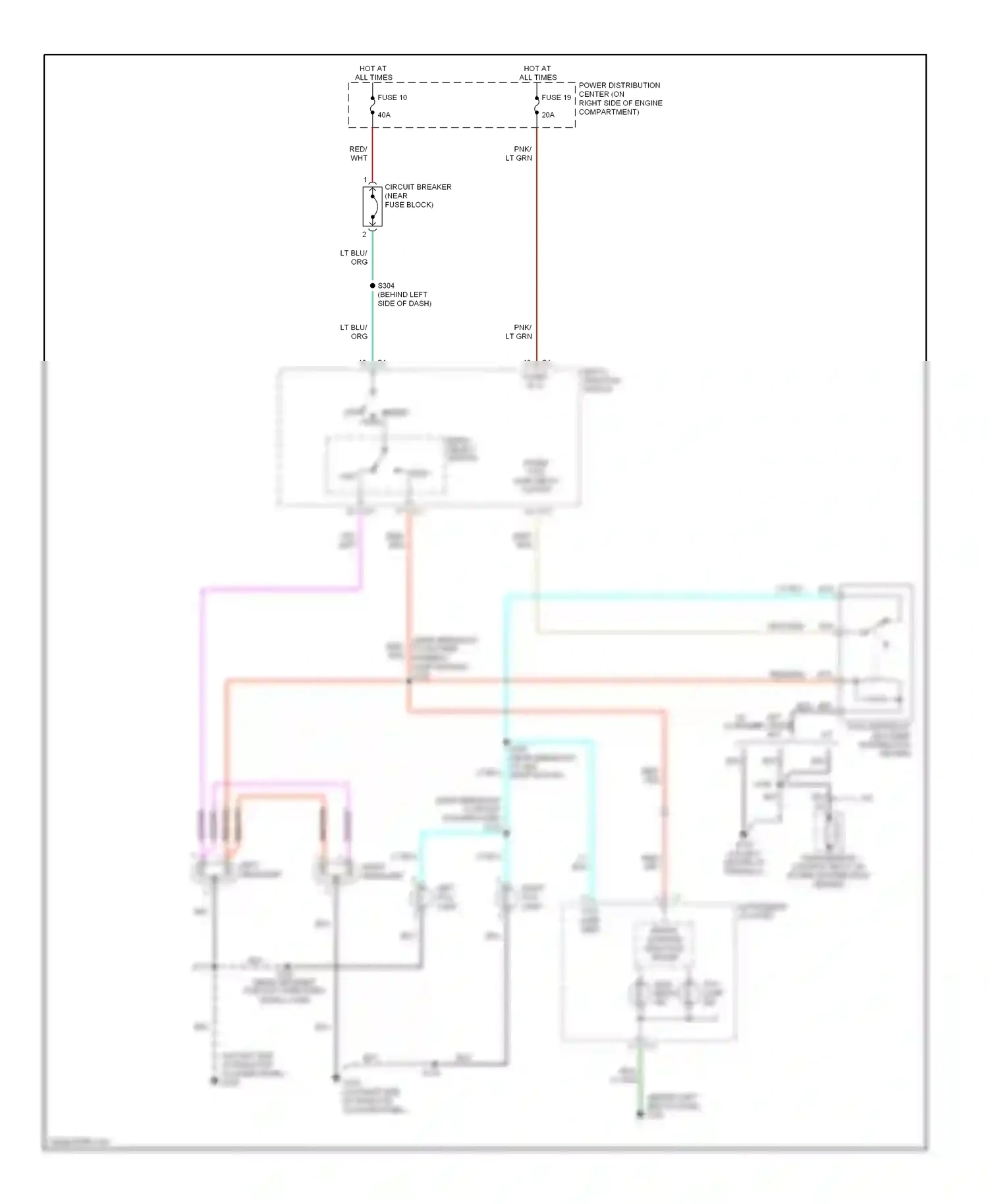 Jeep Wrangler II (1996-2006) multi- function switch wiring diagram  (5 of 9)