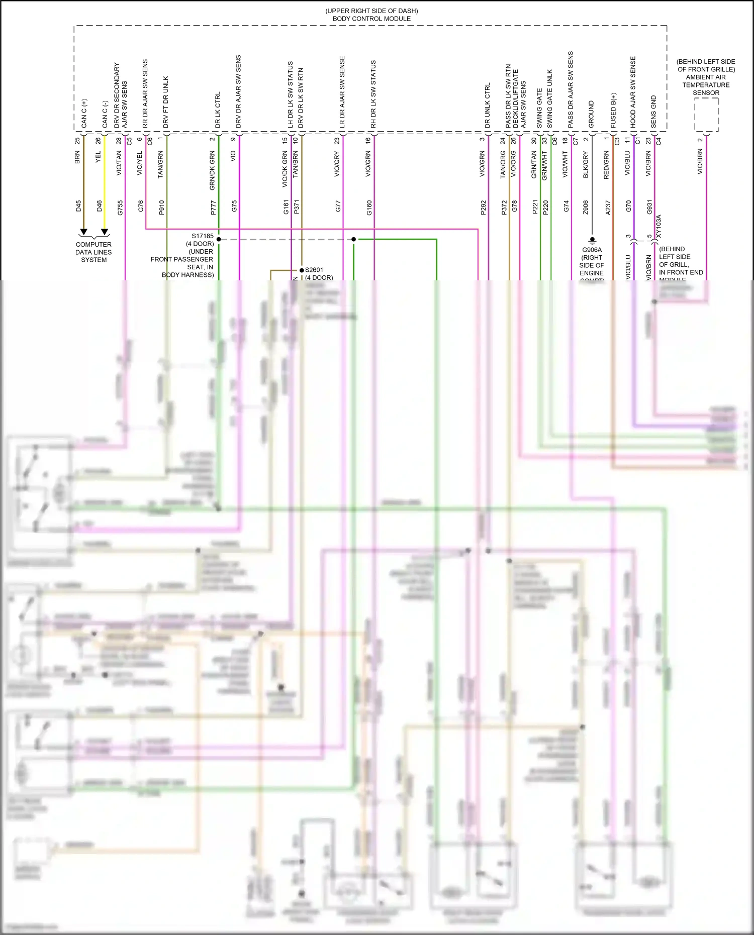 Jeep Wrangler IV (2018-2024) computer data lines system wiring diagram  (3 of 105)