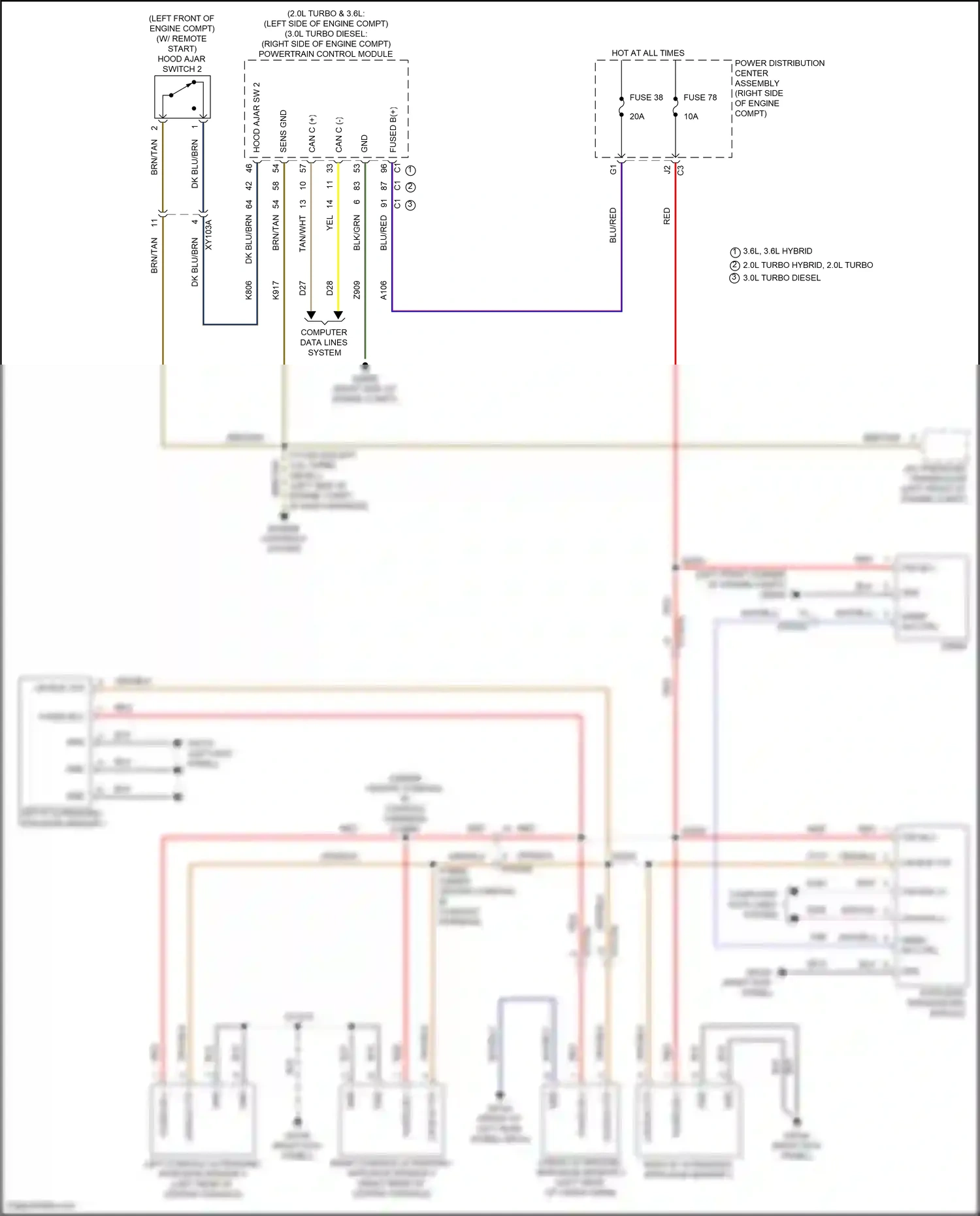 Jeep Wrangler IV (2018-2024) computer data lines system wiring diagram  (2 of 105)