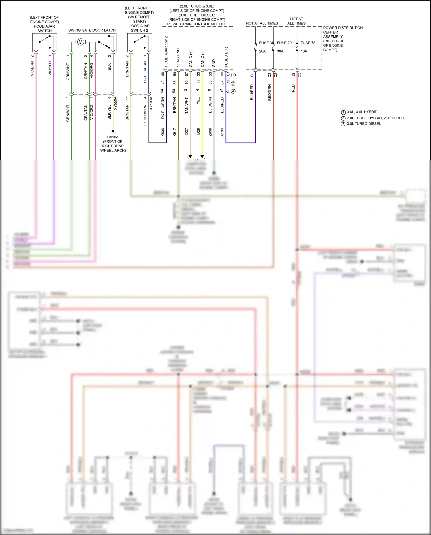 Jeep Wrangler IV (2018-2024) computer data lines system wiring diagram  (4 of 105)