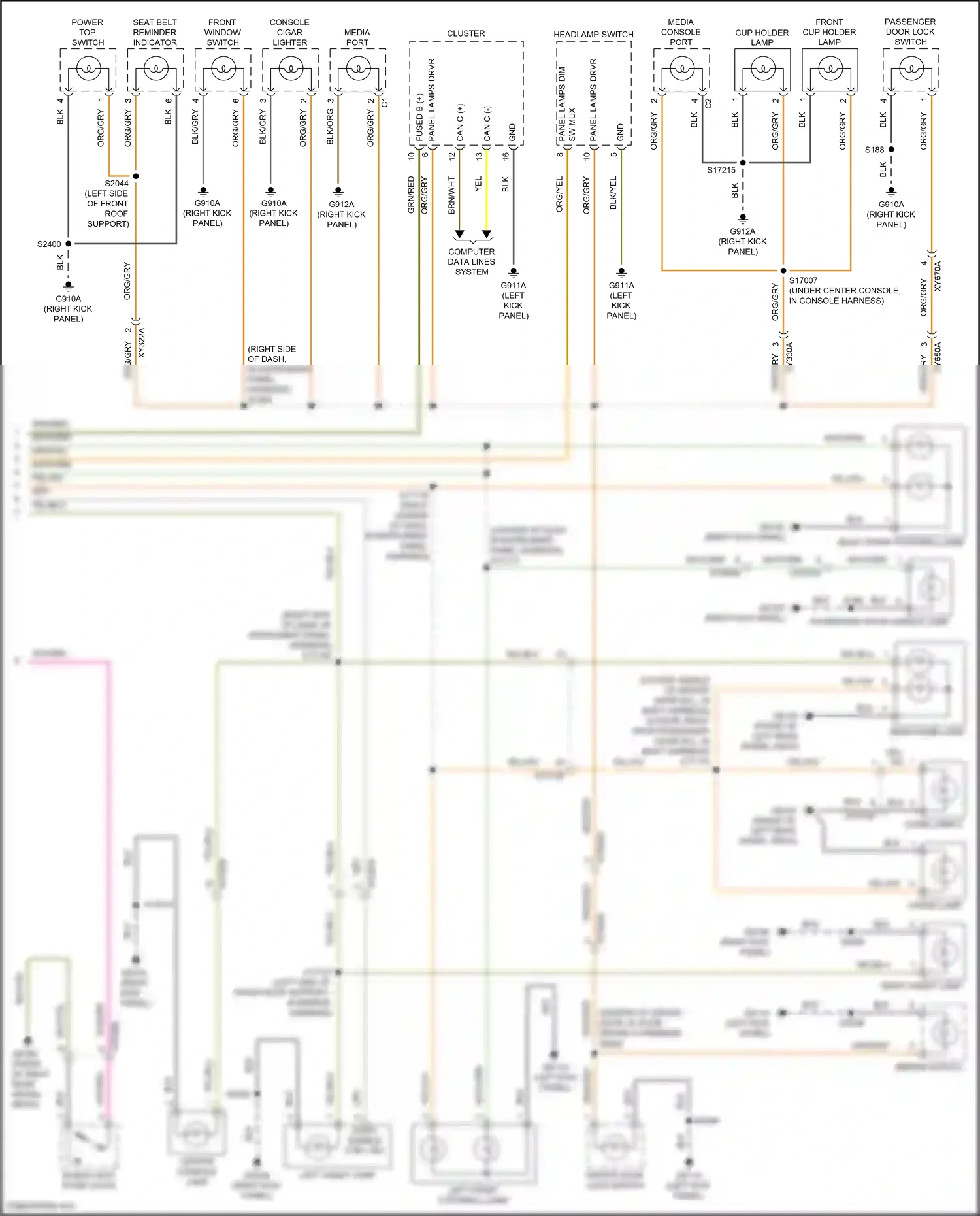 Jeep Wrangler IV (2018-2024) computer data lines system wiring diagram  (17 of 105)
