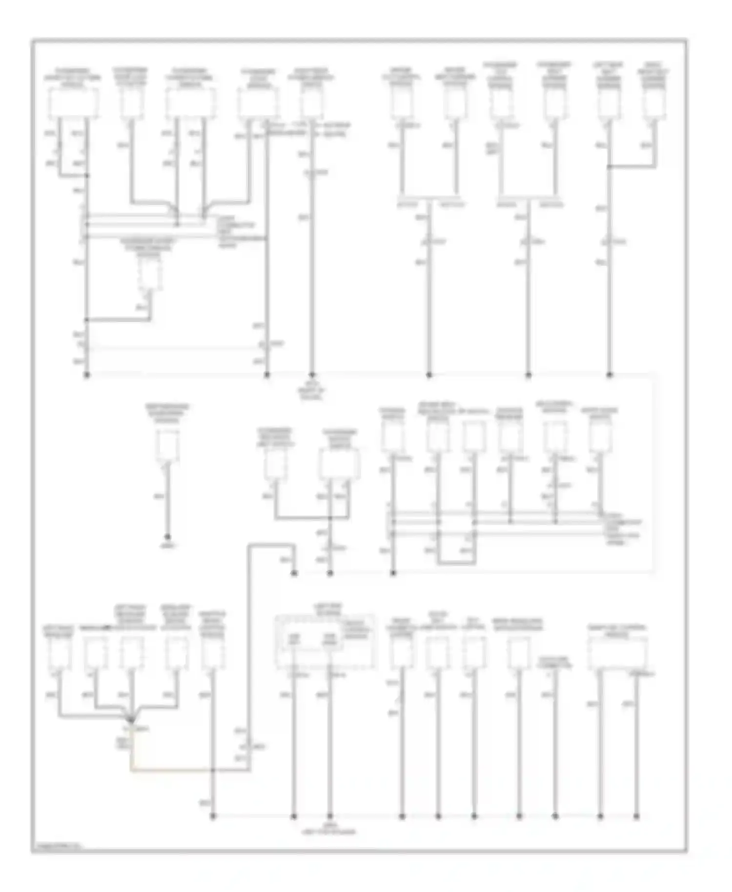 Cadenza Kia I facelift (2013-2016): Ground distribution circuit (1 of 5)