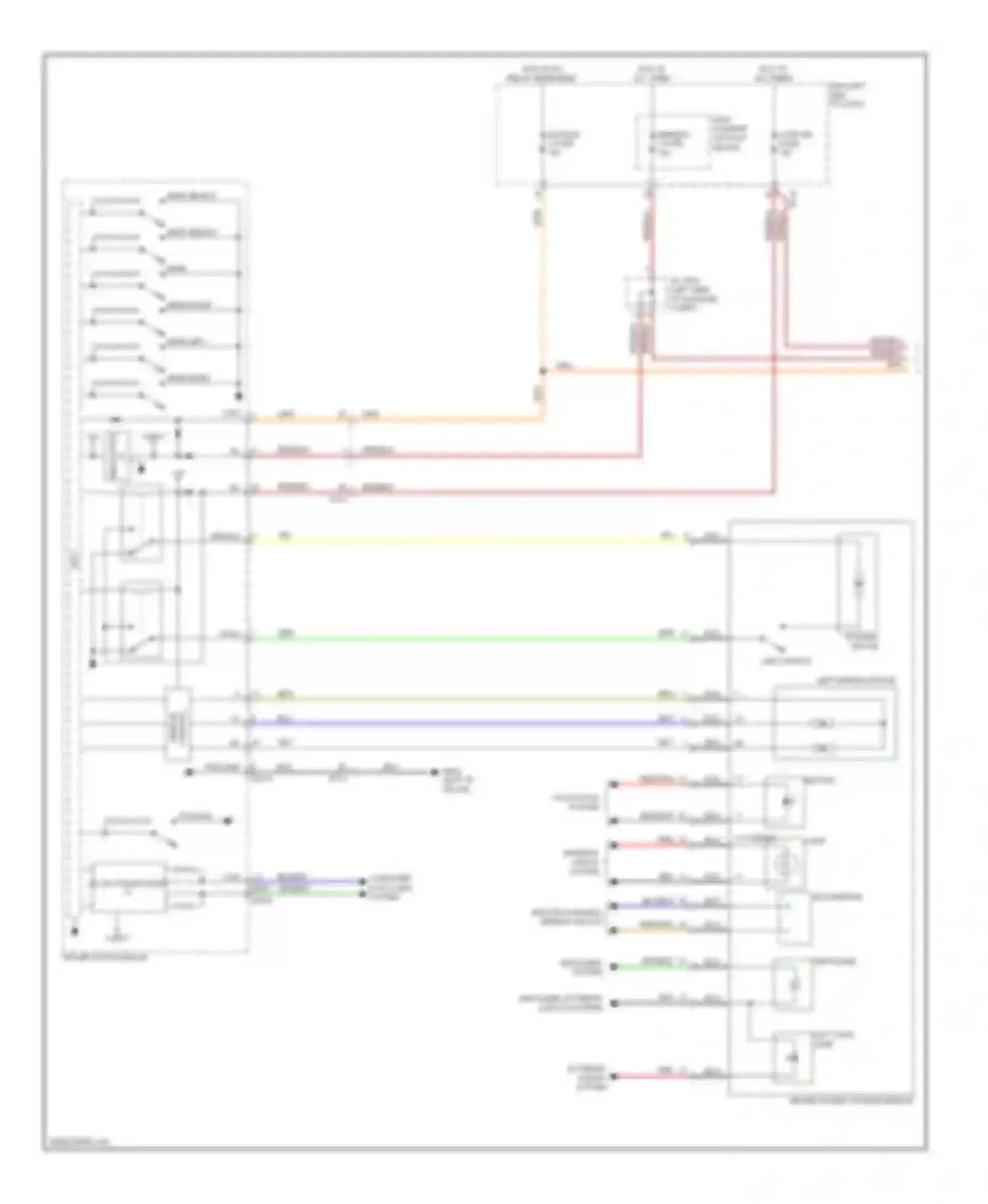 Cadenza Kia I facelift (2013-2016): Power mirror circuit (1 of 2)
