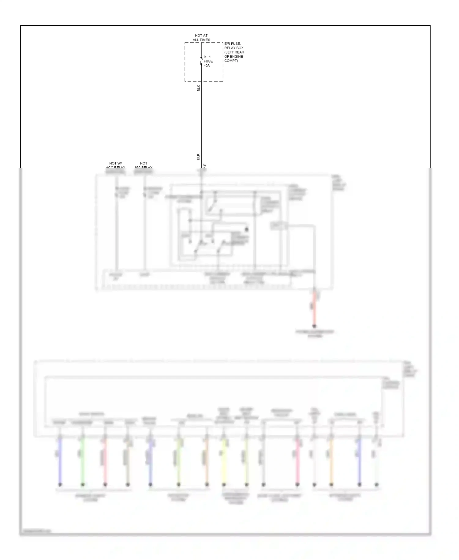 Wiring diagram blu for Kia Cadenza I facelift (2013-2016) (13 of 92)