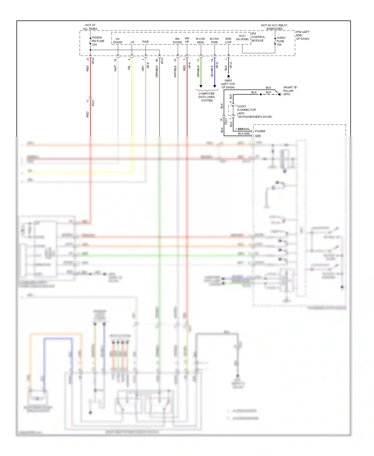 Wiring diagram blu for Kia Cadenza I facelift (2013-2016) (75 of 92)