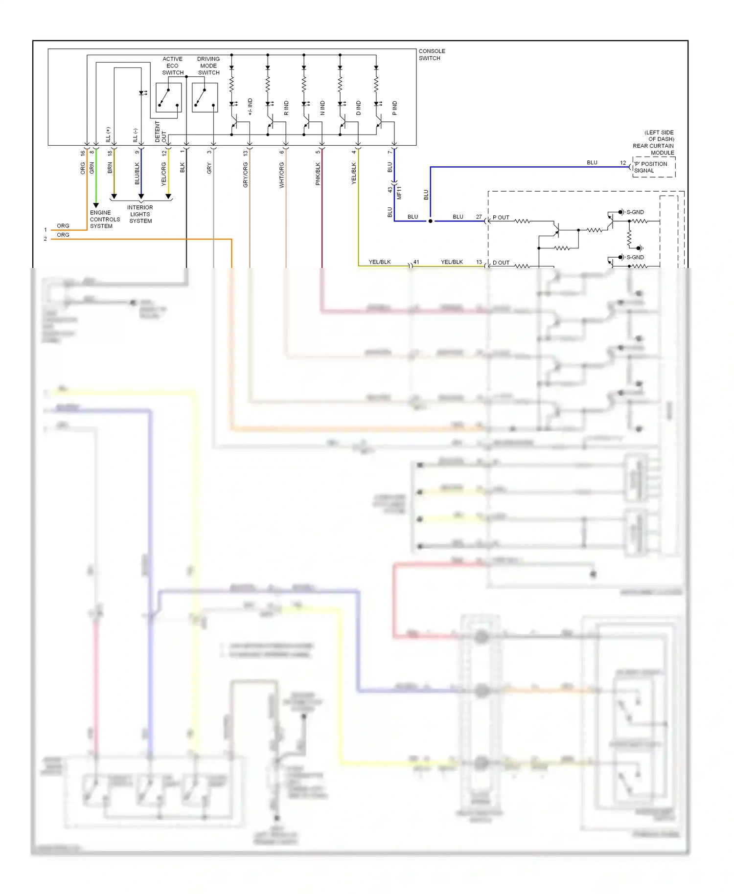 Wiring diagram blu for Kia Cadenza I facelift (2013-2016) (89 of 92)