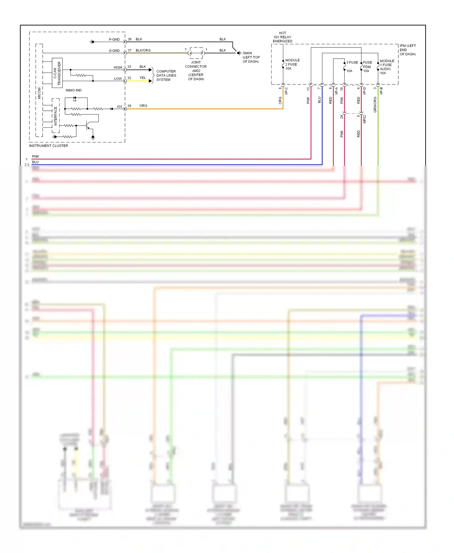 Wiring diagram blu for Kia Cadenza I facelift (2013-2016) (10 of 92)