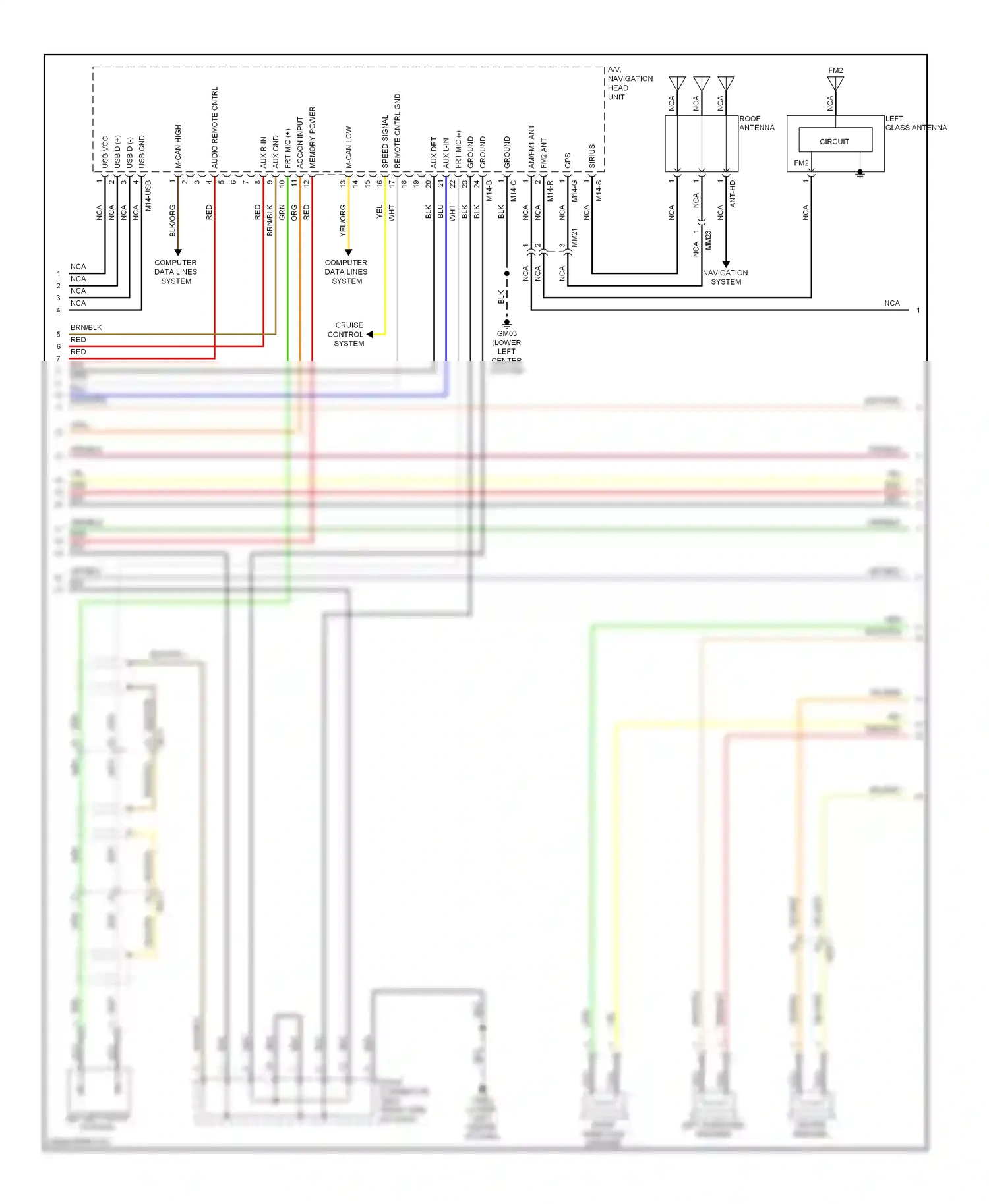 Wiring diagram blu for Kia Cadenza I facelift (2013-2016) (55 of 92)
