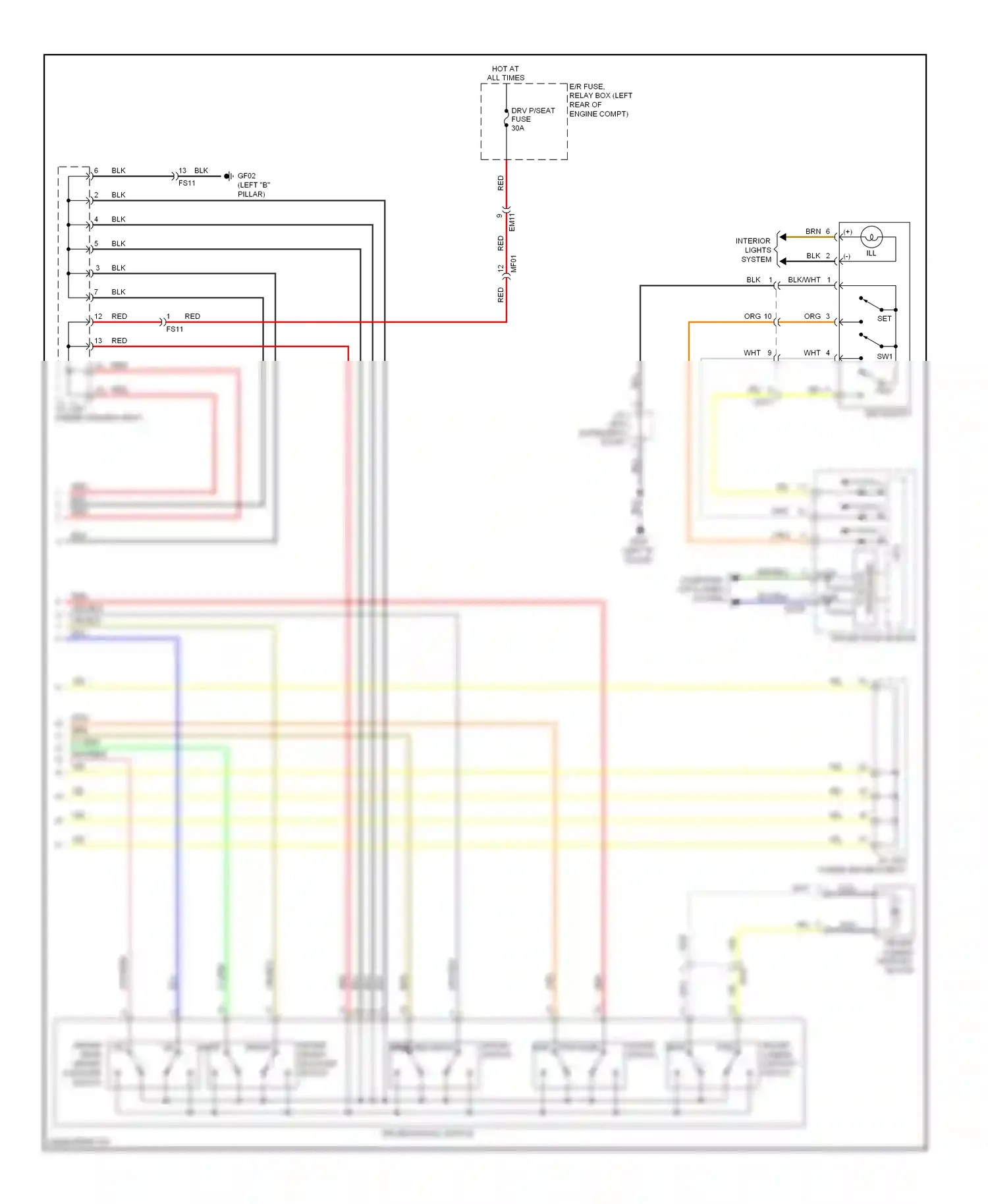 Wiring diagram blu for Kia Cadenza I facelift (2013-2016) (49 of 92)