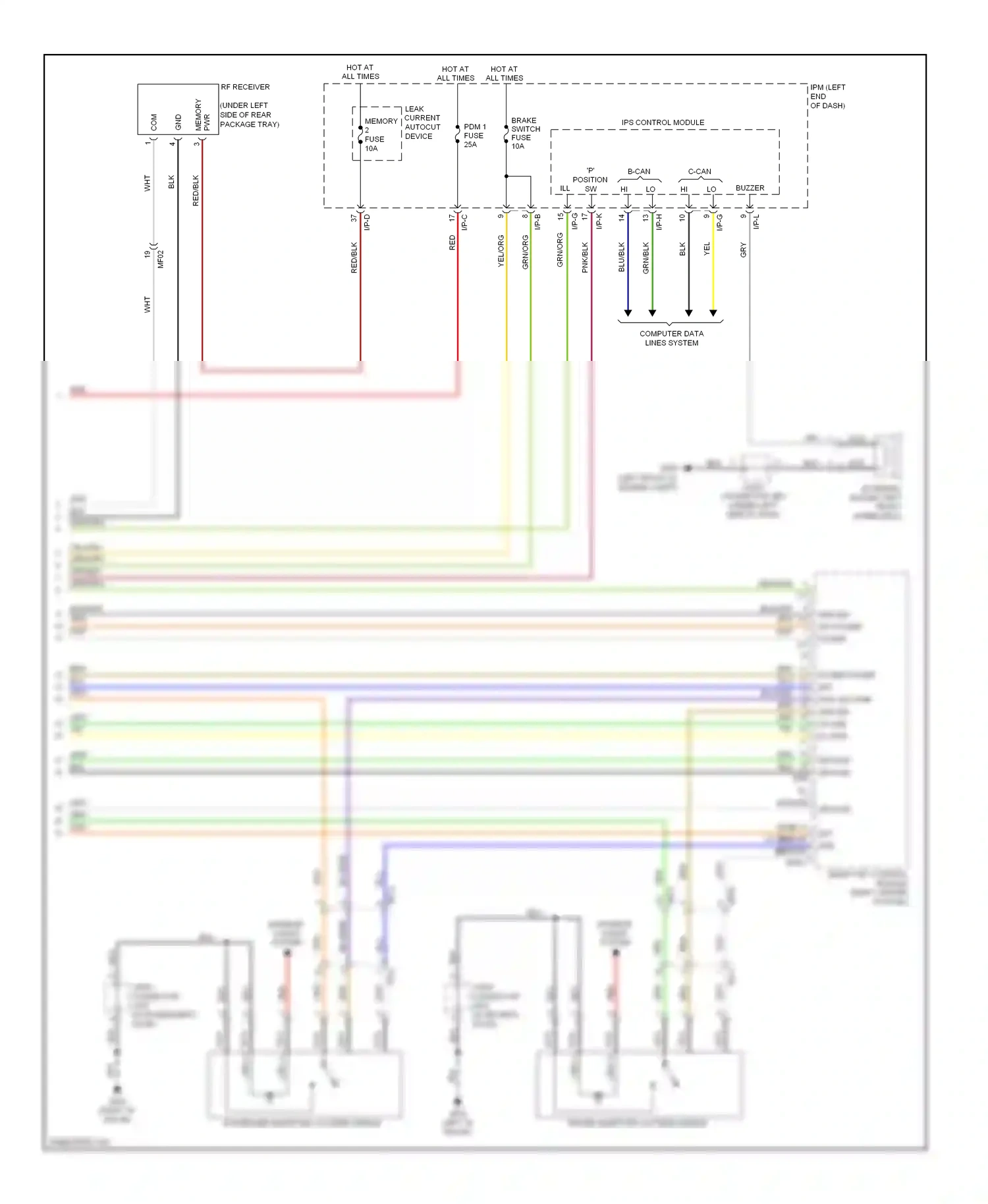 Wiring diagram blu for Kia Cadenza I facelift (2013-2016) (20 of 92)