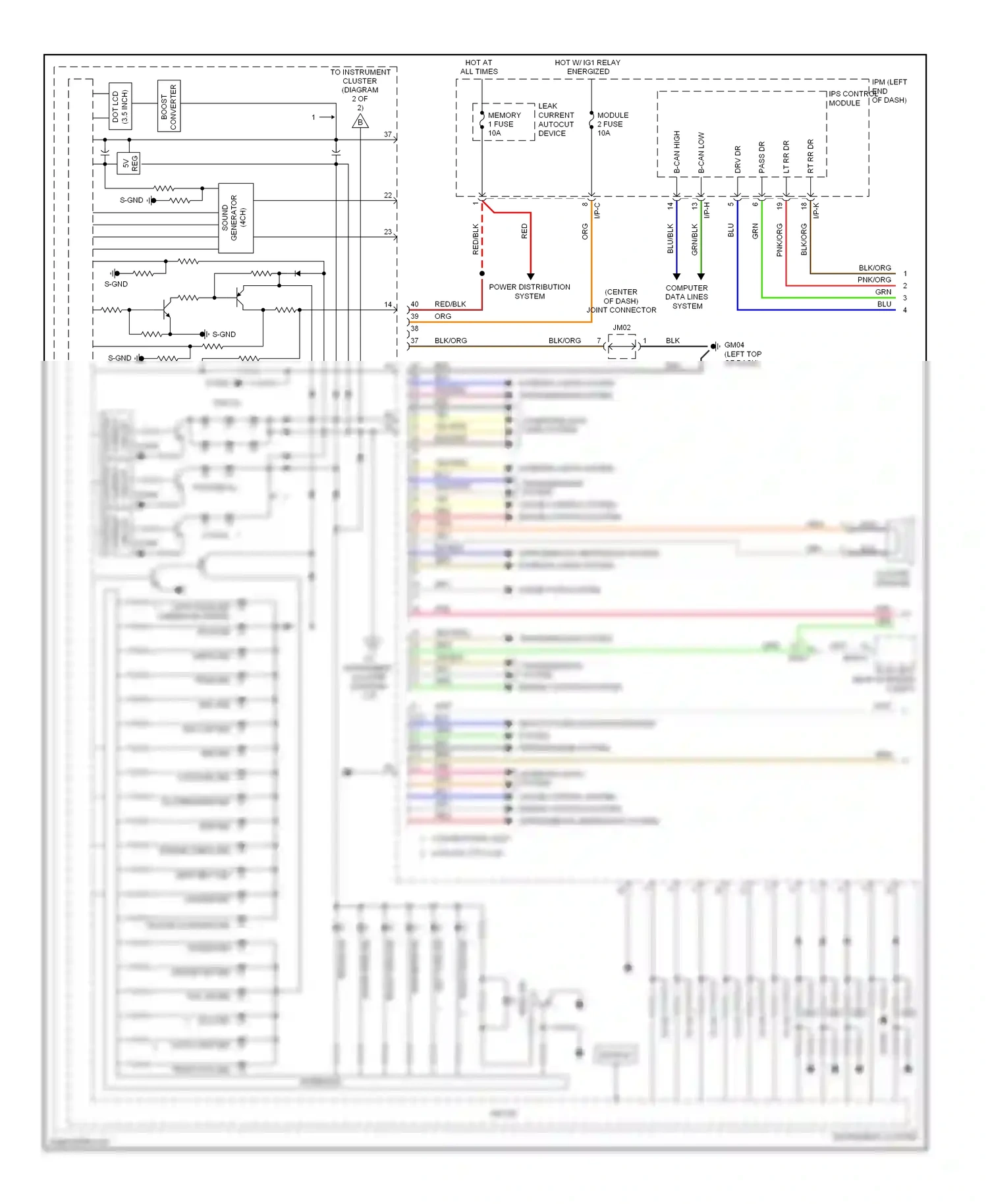 Wiring diagram dial ill for Kia Cadenza I facelift (2013-2016) (1 of 2)