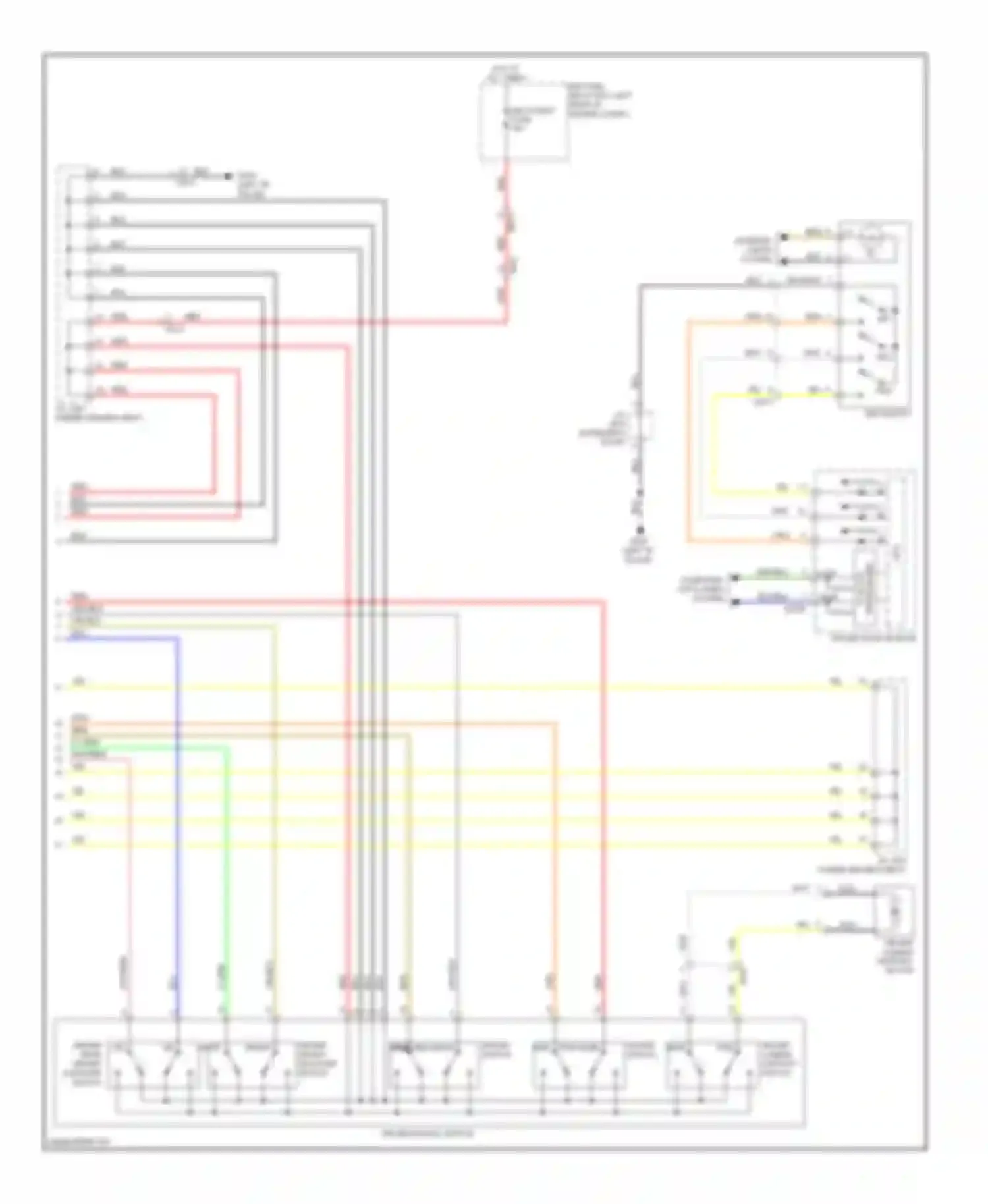 Wiring diagram driver fwd reclining switch for Kia Cadenza I facelift (2013-2016) (1 of 1)