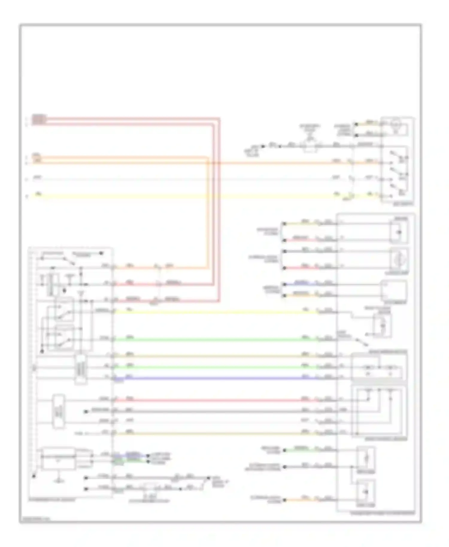 Wiring diagram ecm mirror right folding motor for Kia Cadenza I facelift (2013-2016) (1 of 1)