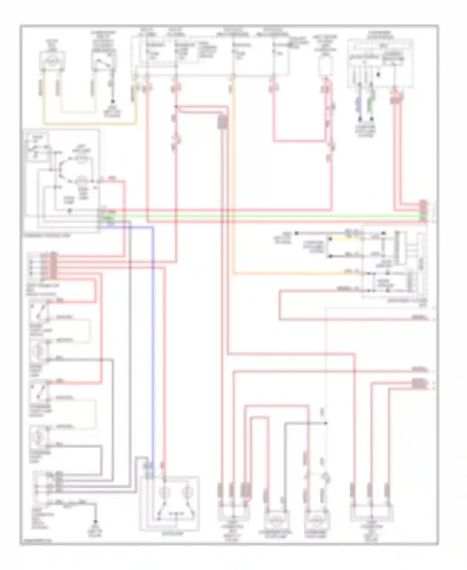 Wiring diagram glove box lamp) for Kia Cadenza I facelift (2013-2016) (2 of 3)