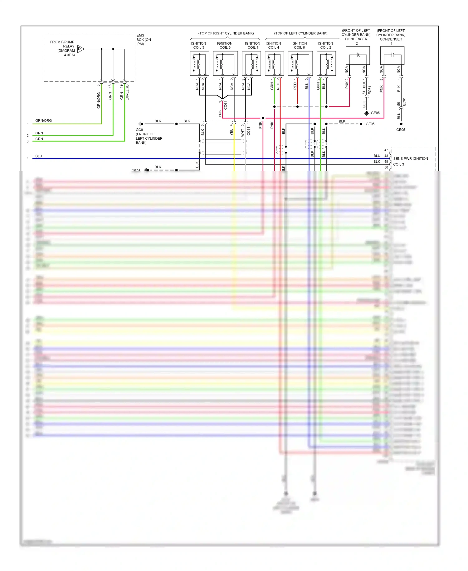 Kia Cadenza I facelift (2013-2016) ignition coil 4 wiring diagram  (1 of 1)