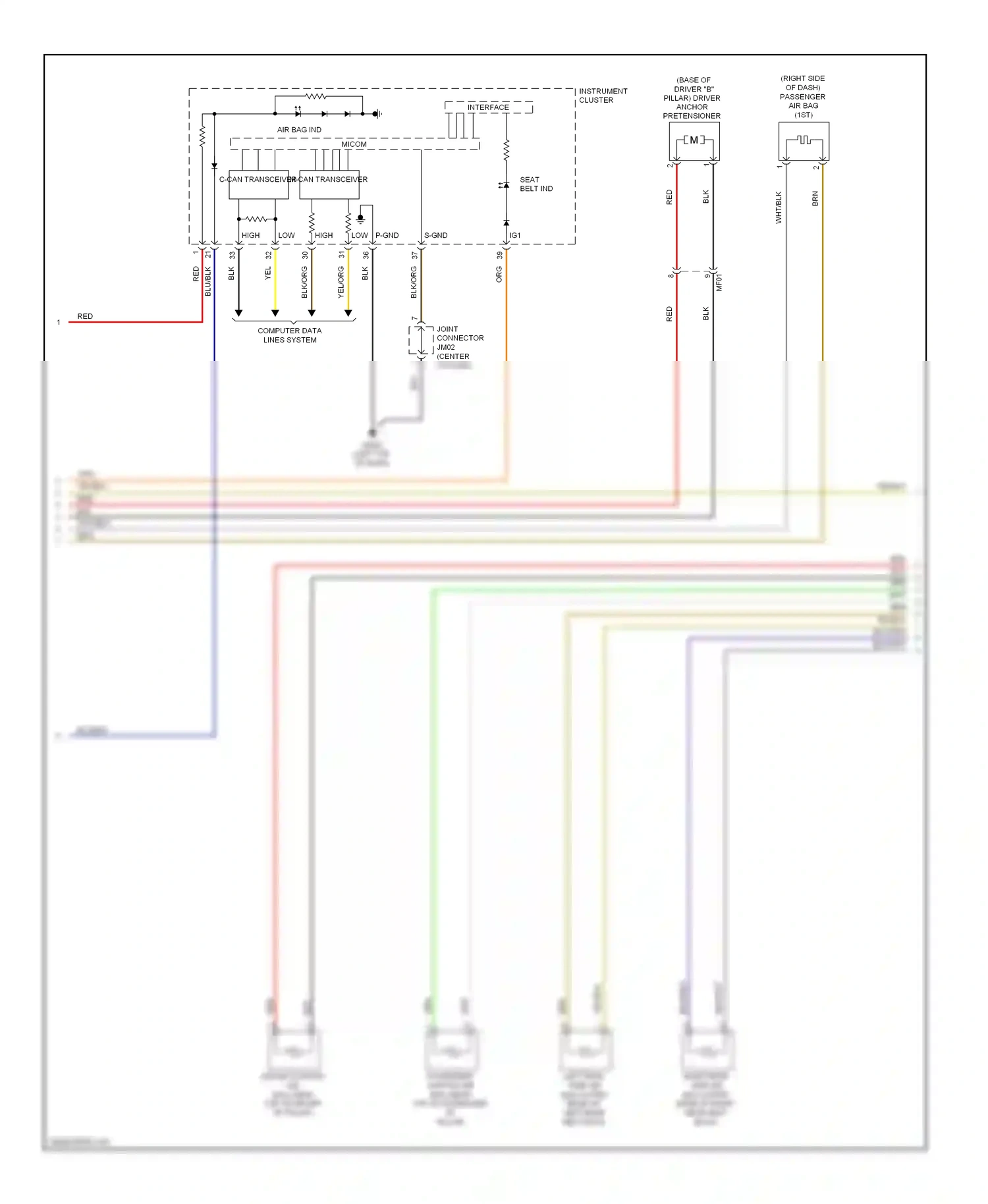 Kia Cadenza I facelift (2013-2016) interface wiring diagram  (17 of 19)