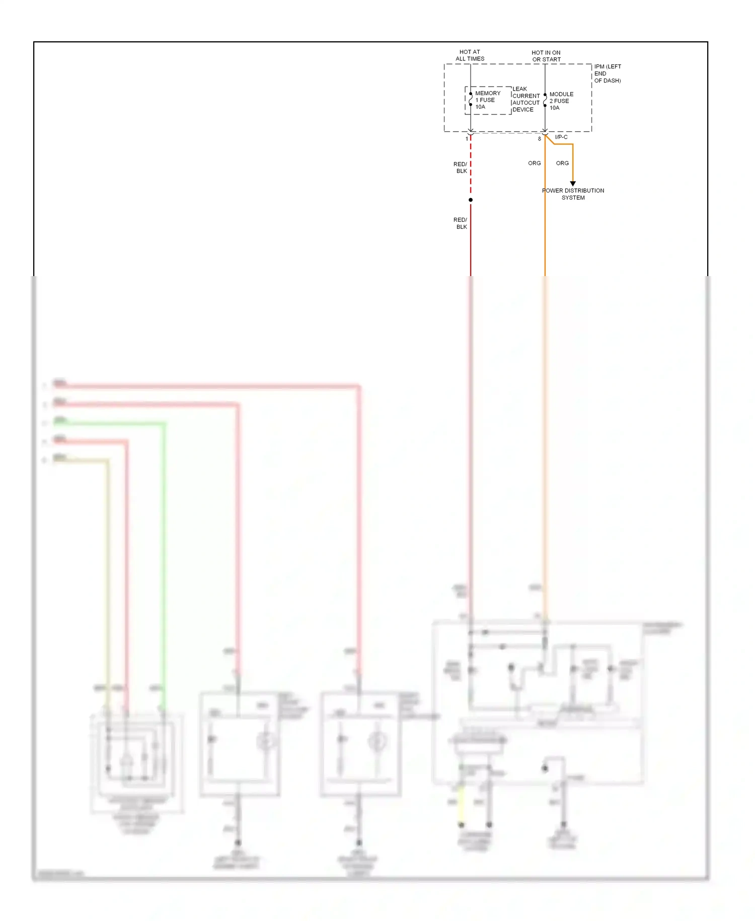 Kia Cadenza I facelift (2013-2016) interface wiring diagram  (8 of 19)