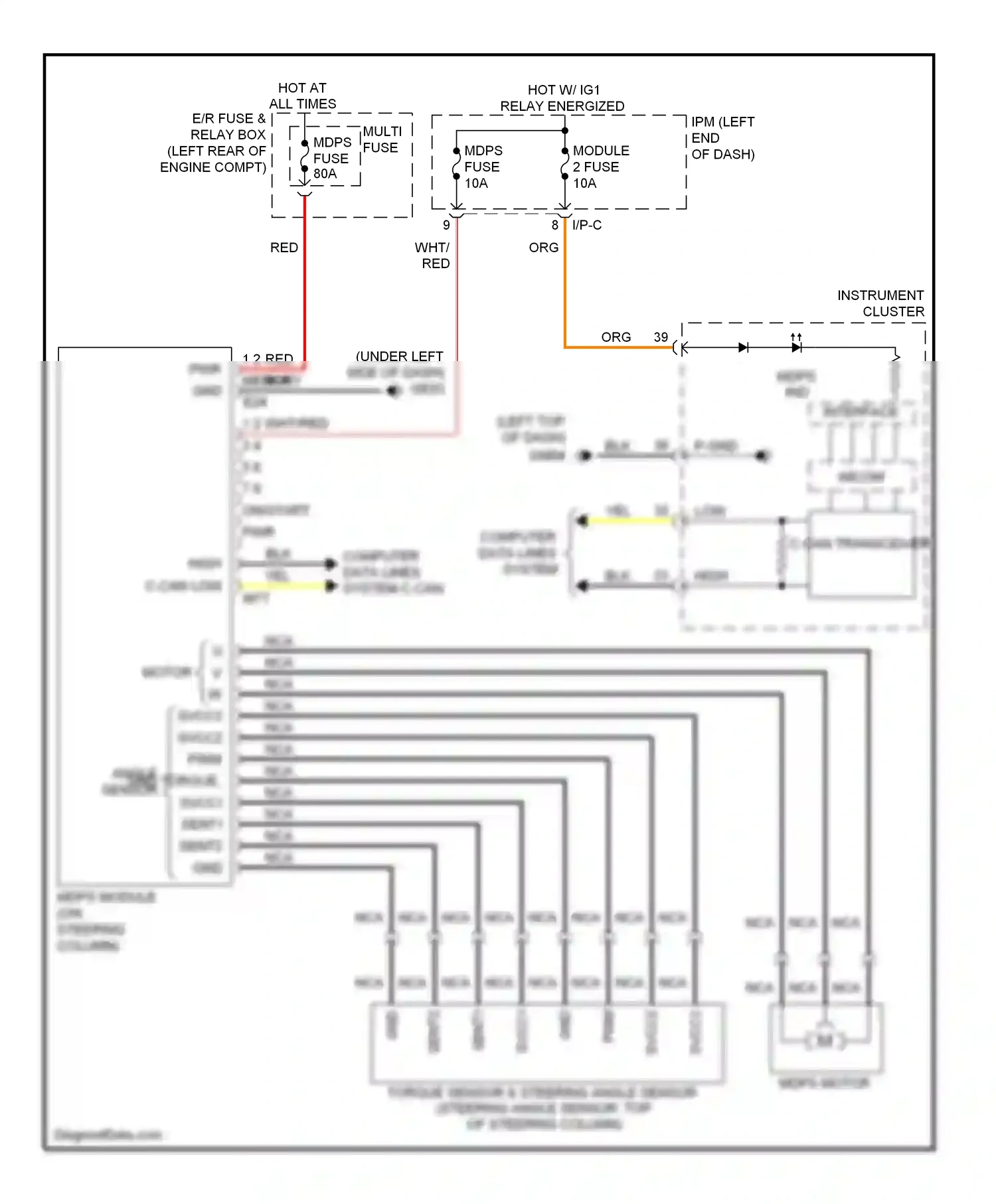 Kia Cadenza I facelift (2013-2016) interface wiring diagram  (6 of 19)