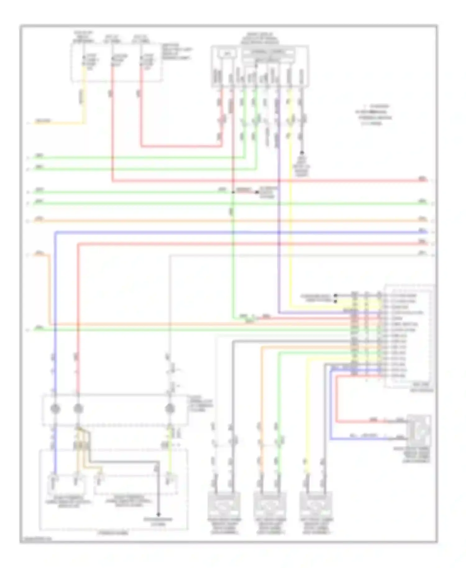 Wiring diagram internal control for Kia Cadenza I facelift (2013-2016) (3 of 4)
