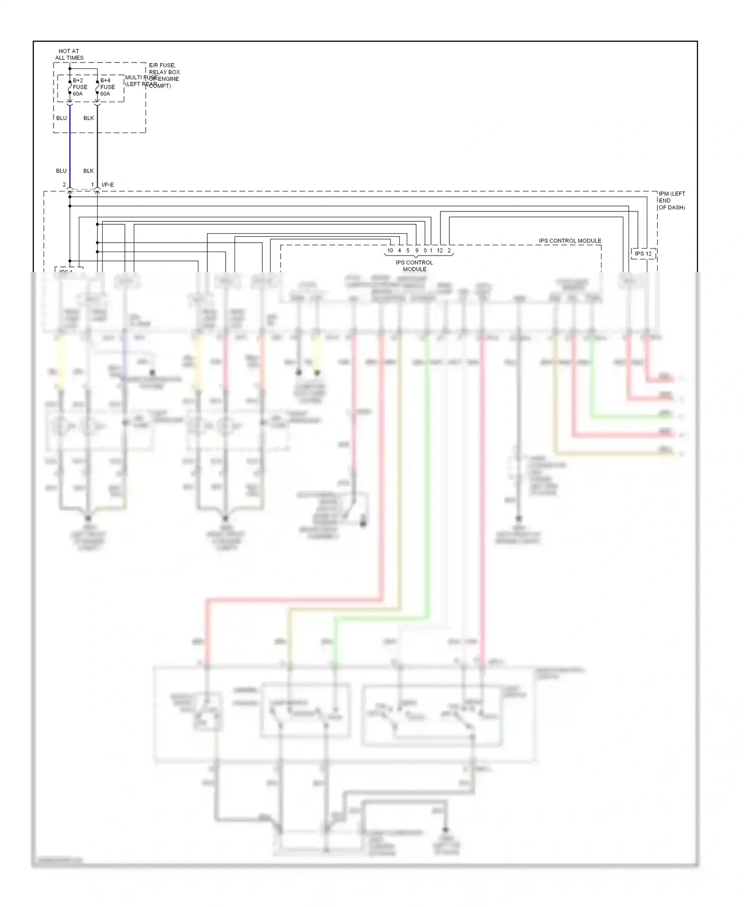Wiring diagram ips 5 for Kia Cadenza I facelift (2013-2016) (2 of 3)
