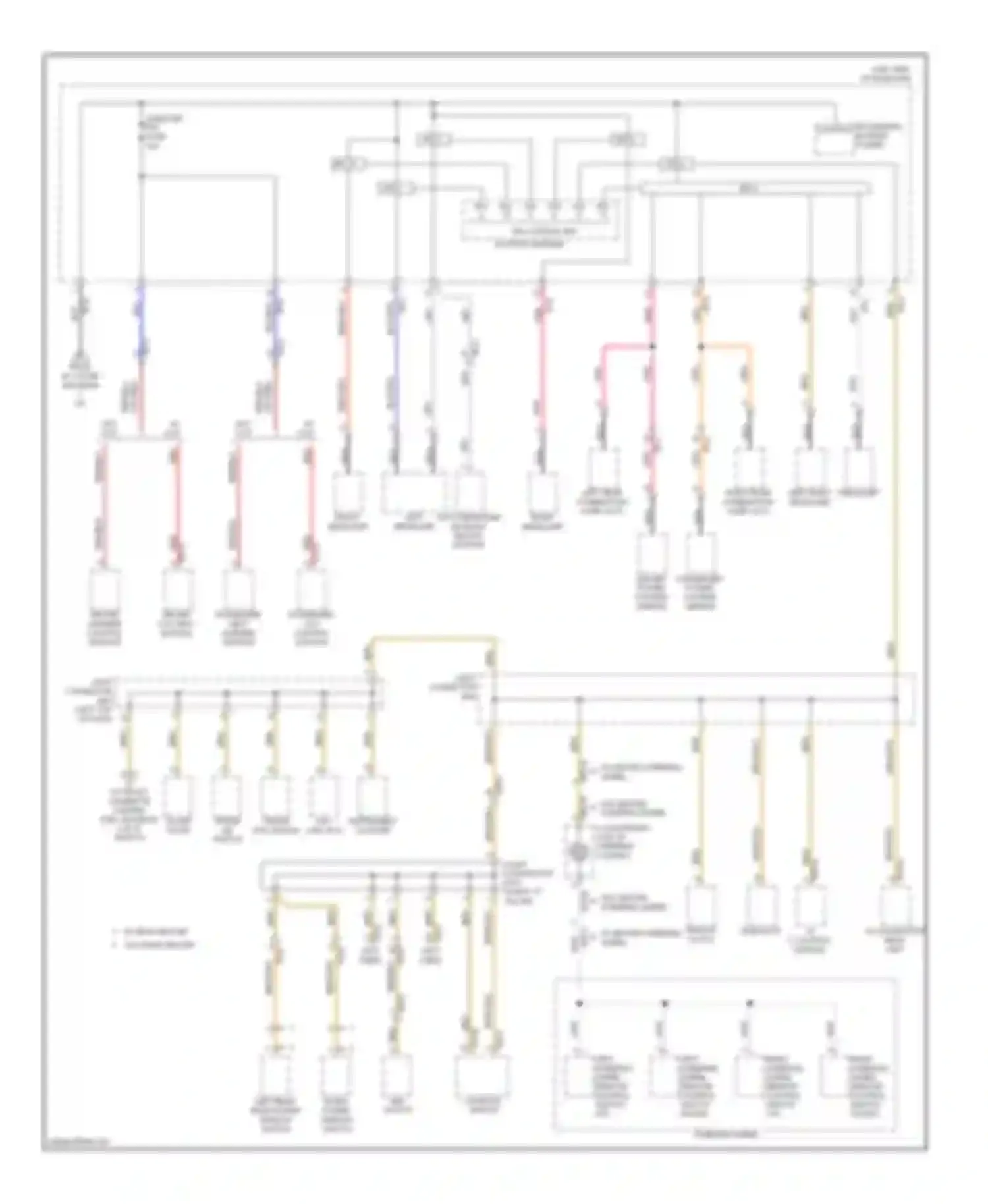 Wiring diagram left right headlamp headlamp for Kia Cadenza I facelift (2013-2016) (2 of 2)