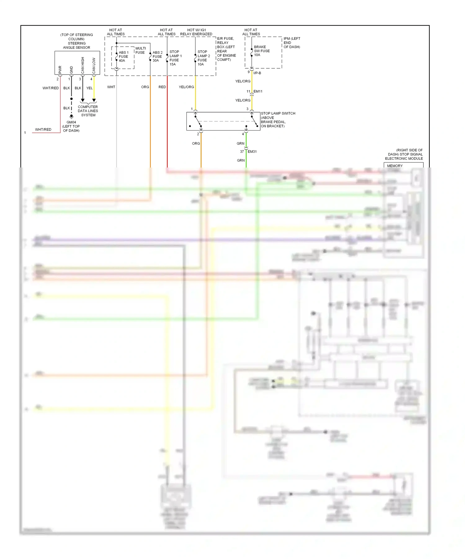 Wiring diagram nca for Kia Cadenza I facelift (2013-2016) (4 of 69)