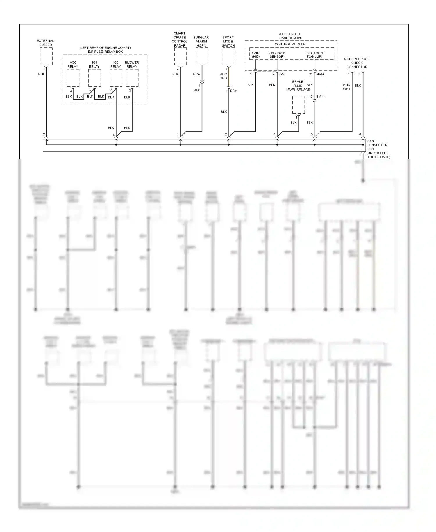 Wiring diagram nca for Kia Cadenza I facelift (2013-2016) (28 of 69)