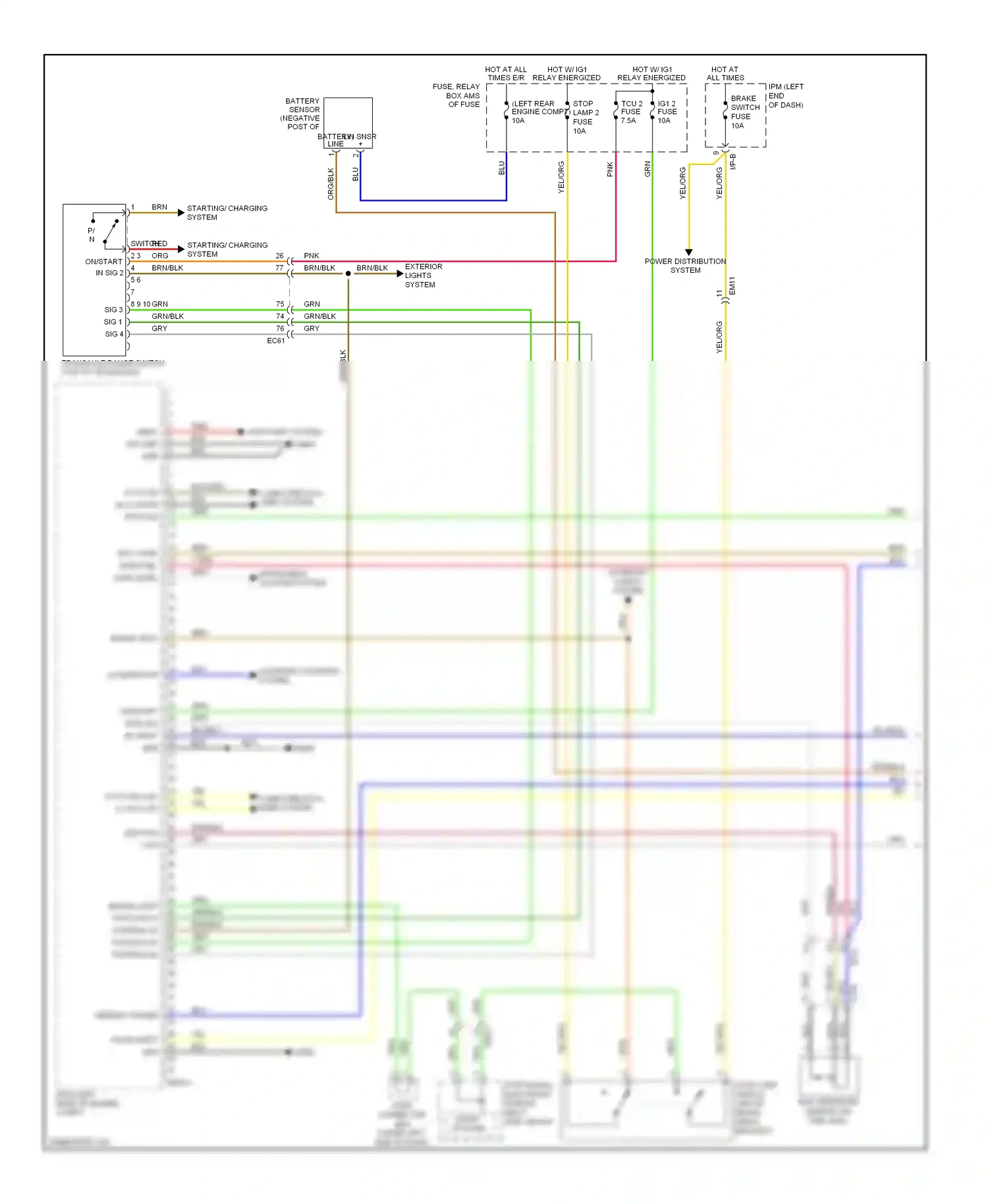 Wiring diagram nca for Kia Cadenza I facelift (2013-2016) (16 of 69)