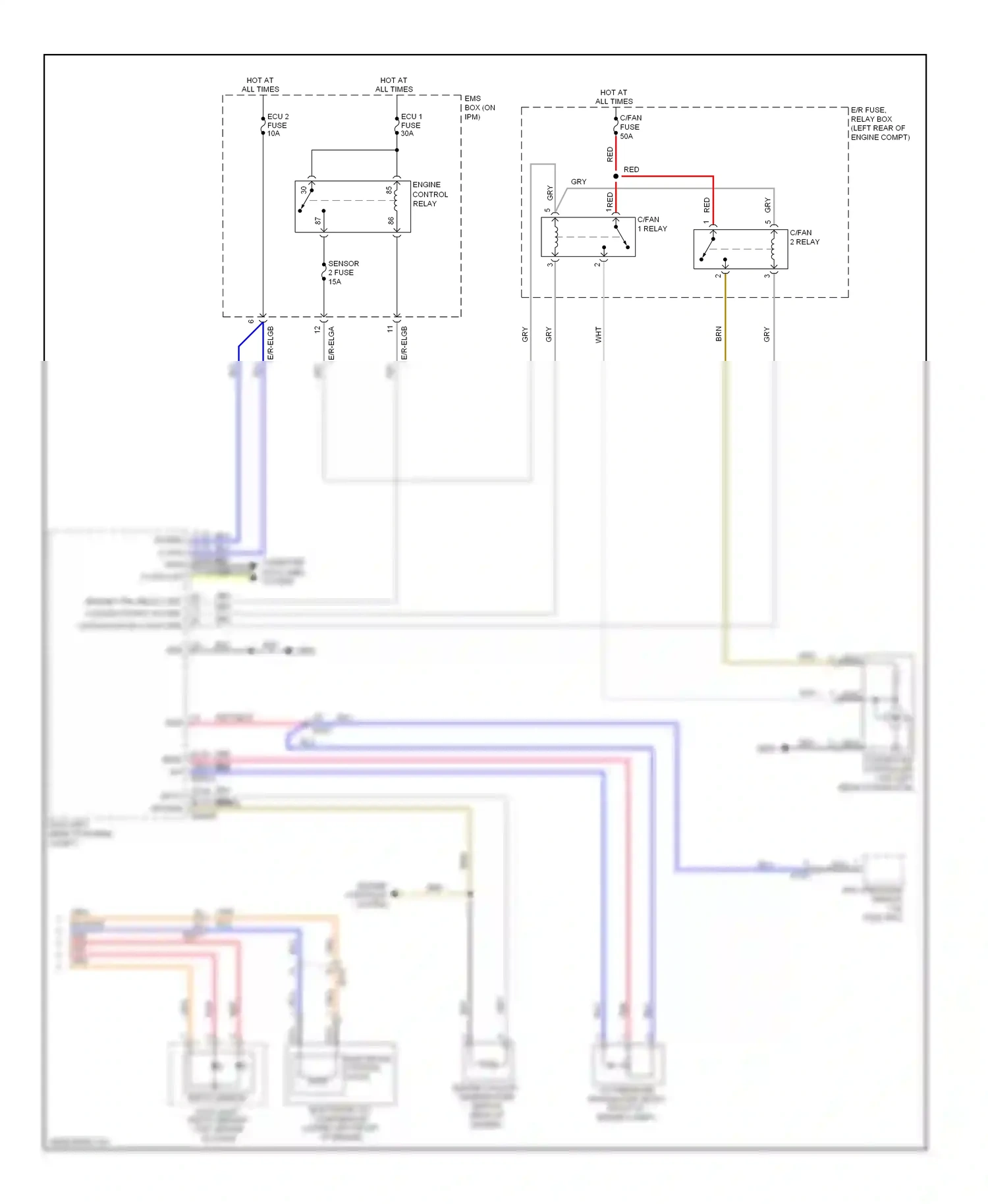 Wiring diagram nca for Kia Cadenza I facelift (2013-2016) (5 of 69)