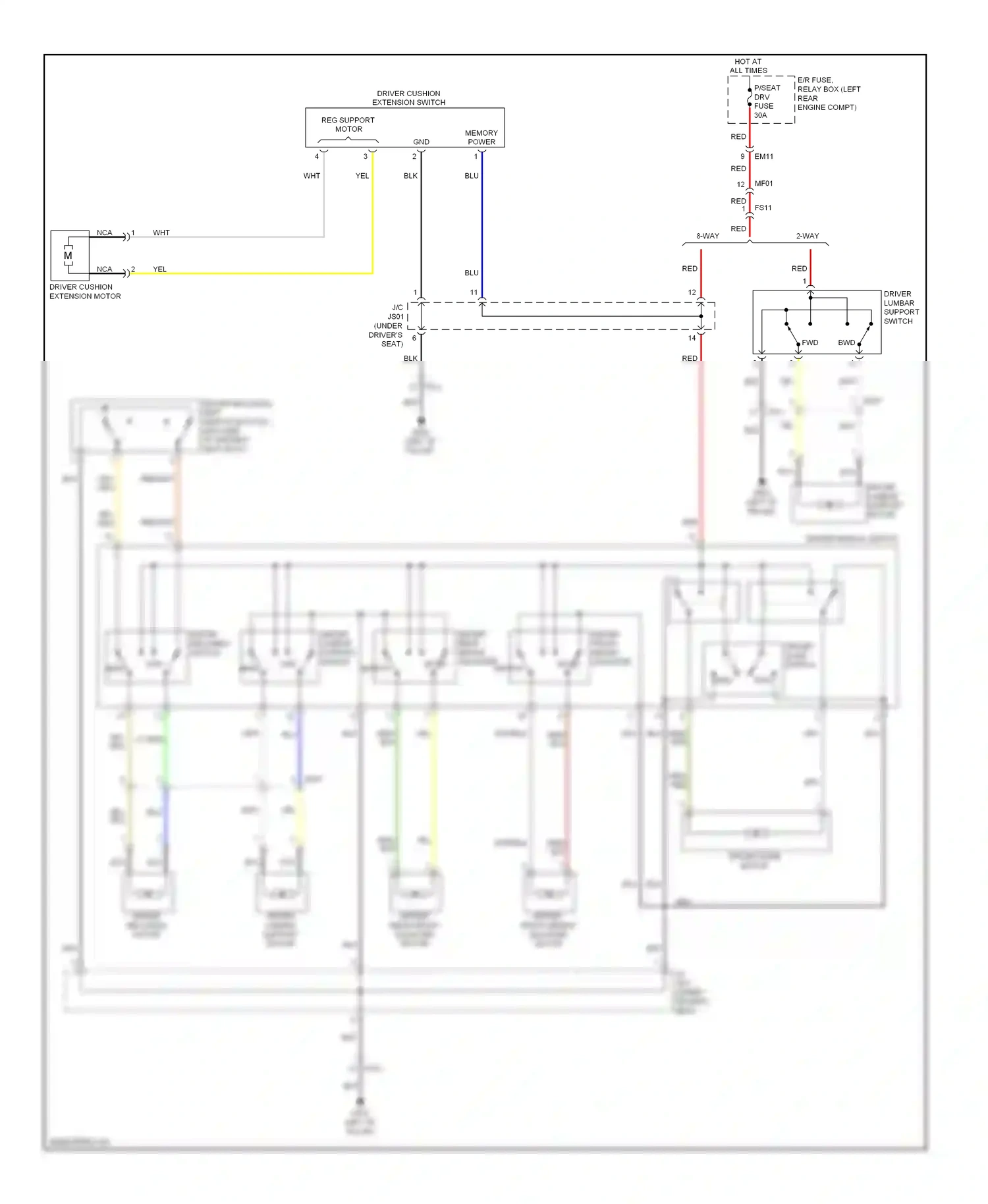 Wiring diagram nca for Kia Cadenza I facelift (2013-2016) (51 of 69)