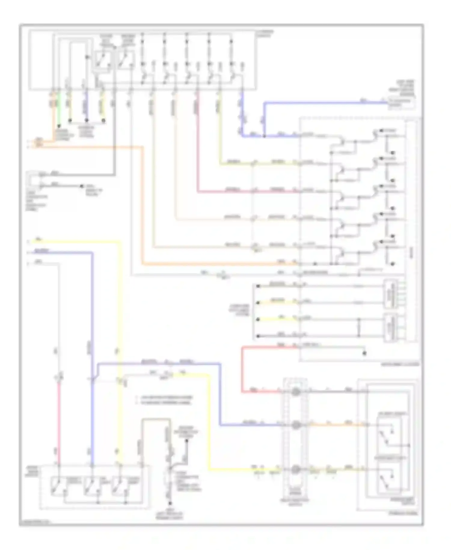 Wiring diagram paddle shift switch for Kia Cadenza I facelift (2013-2016) (1 of 1)
