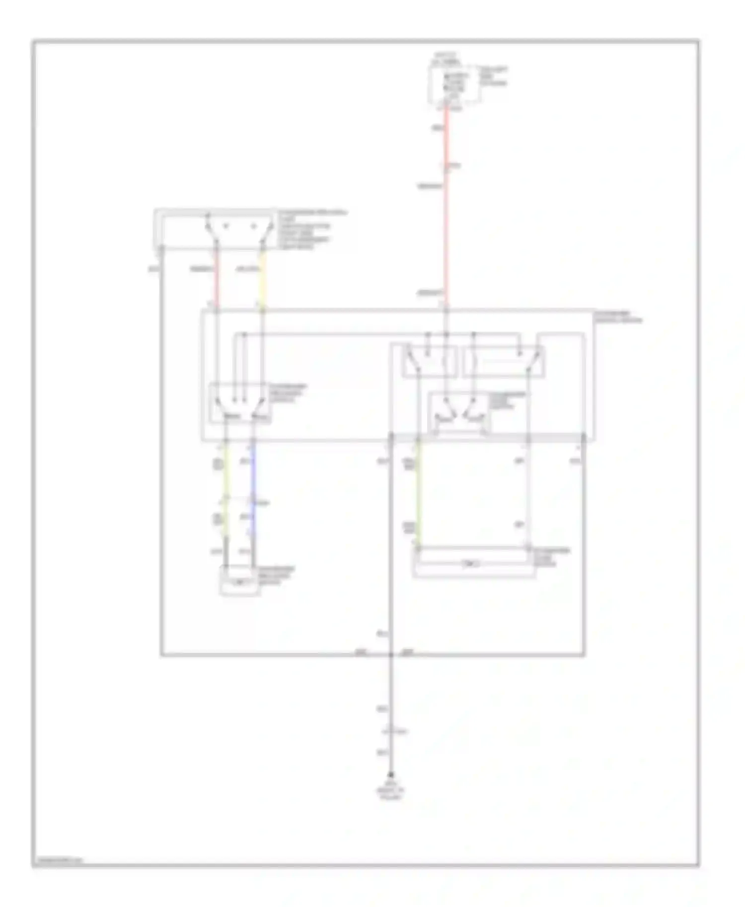 Wiring diagram passenger slide motor for Kia Cadenza I facelift (2013-2016) (1 of 1)